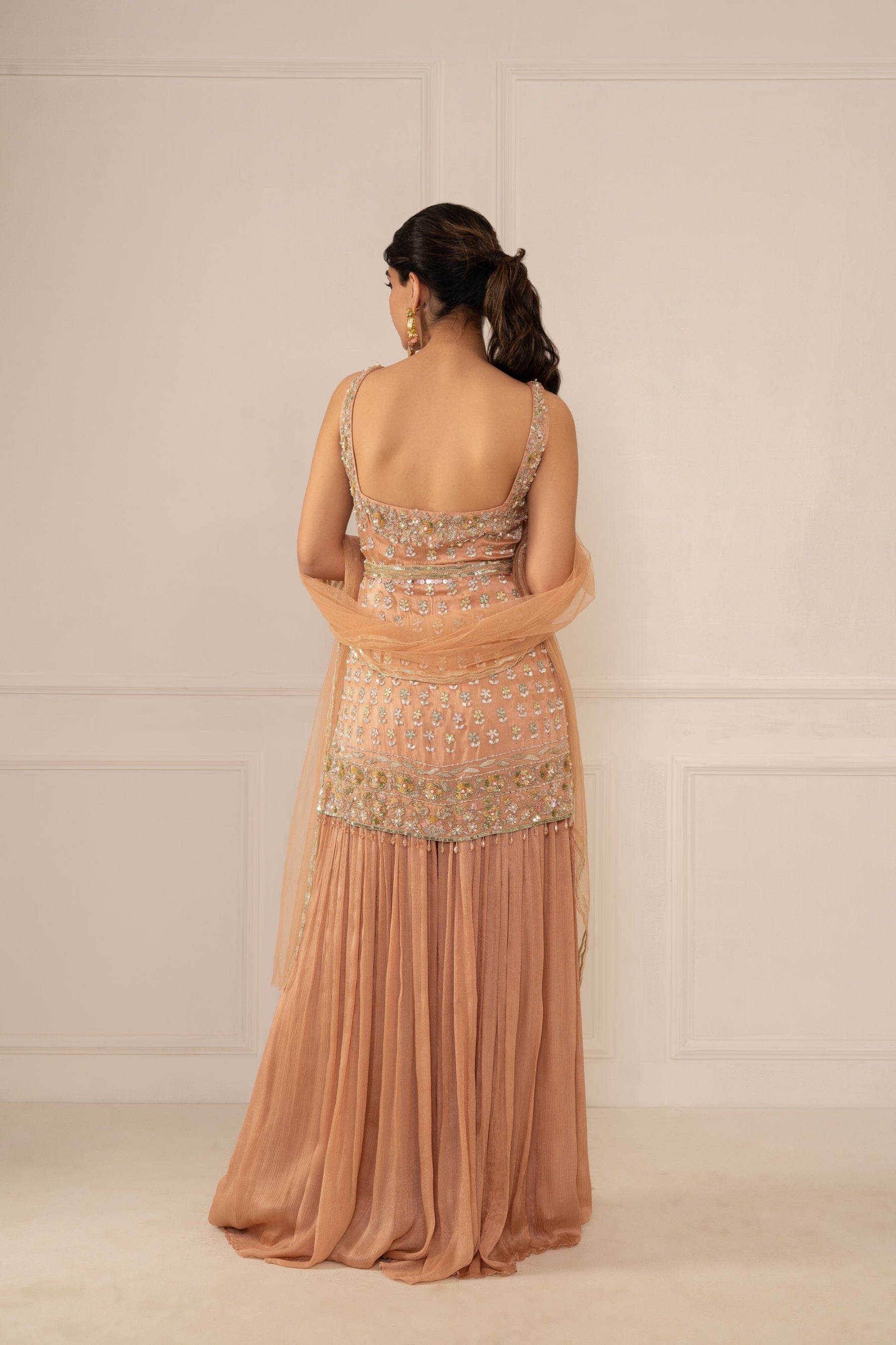 Mohini – nude silk suit, bisouNYC