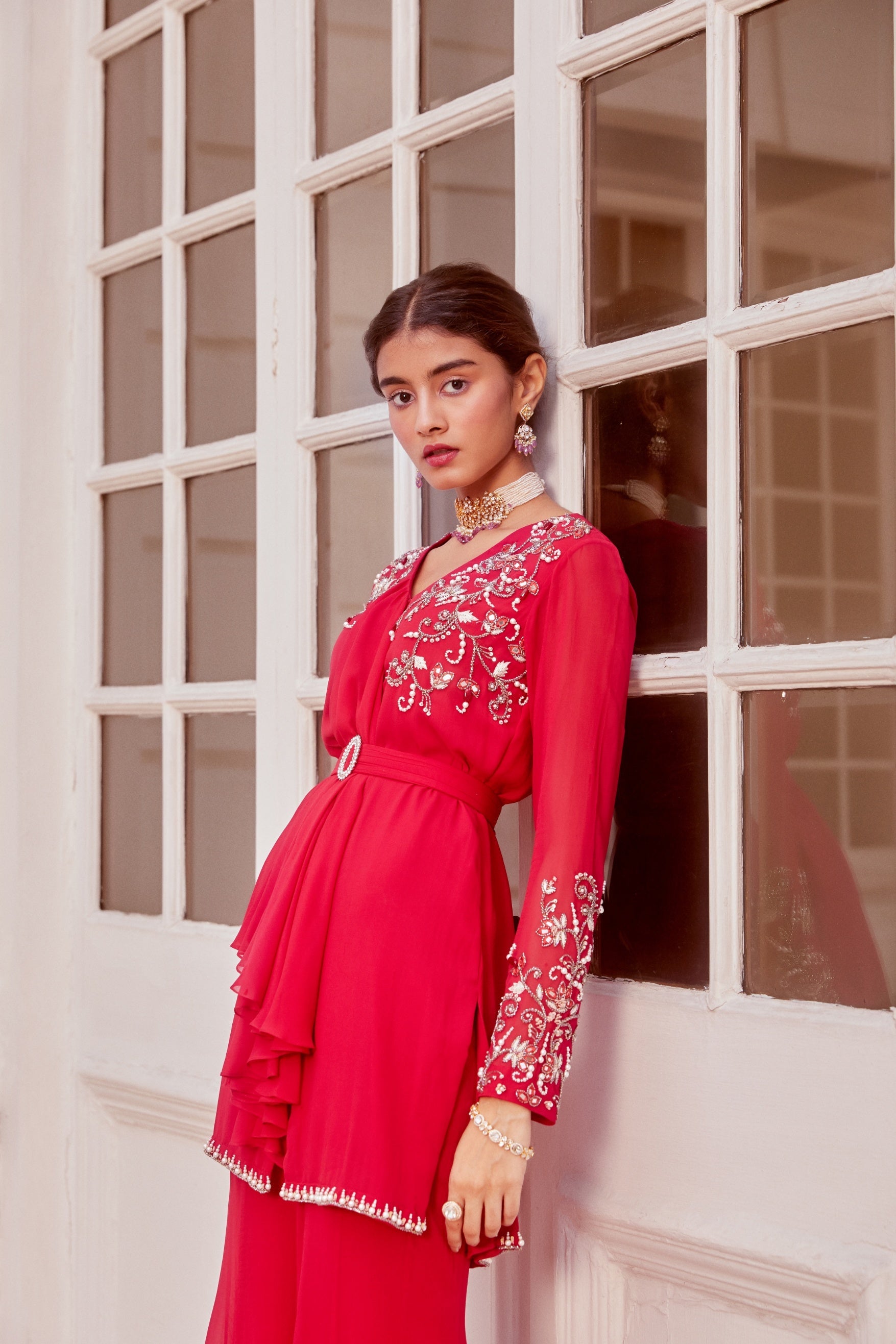 Nandini – fuchsia suit, bisouNYC