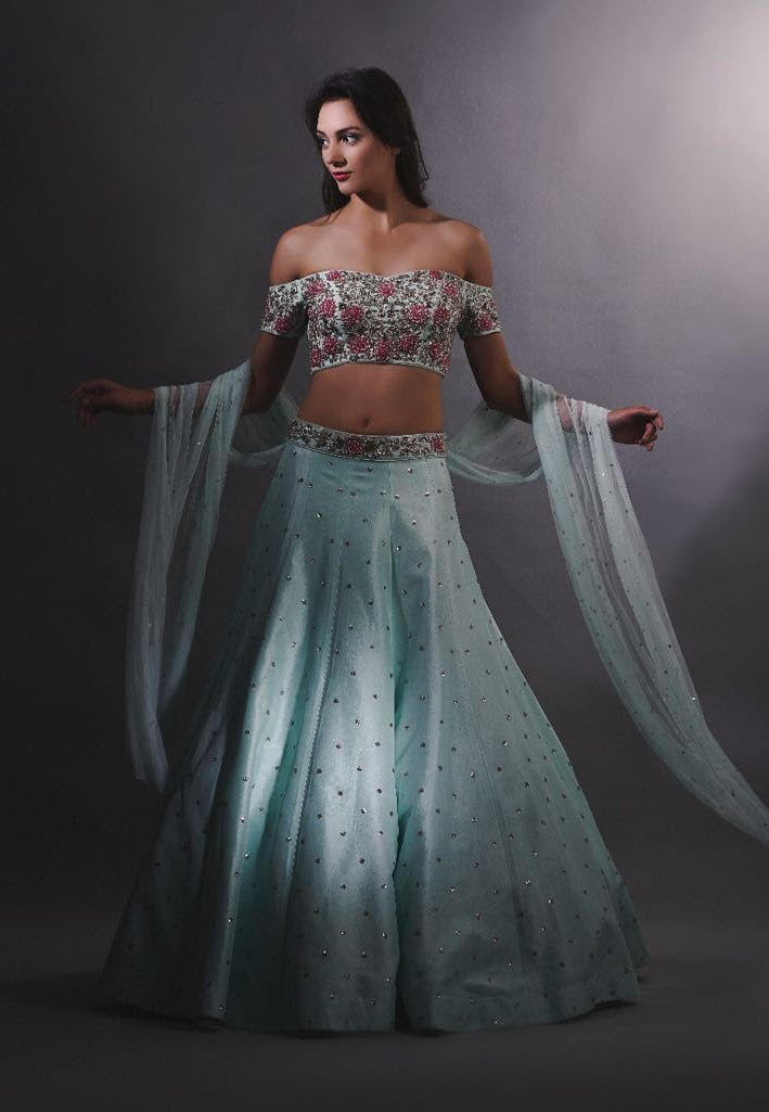 Navya – green lehenga, bisouNYC