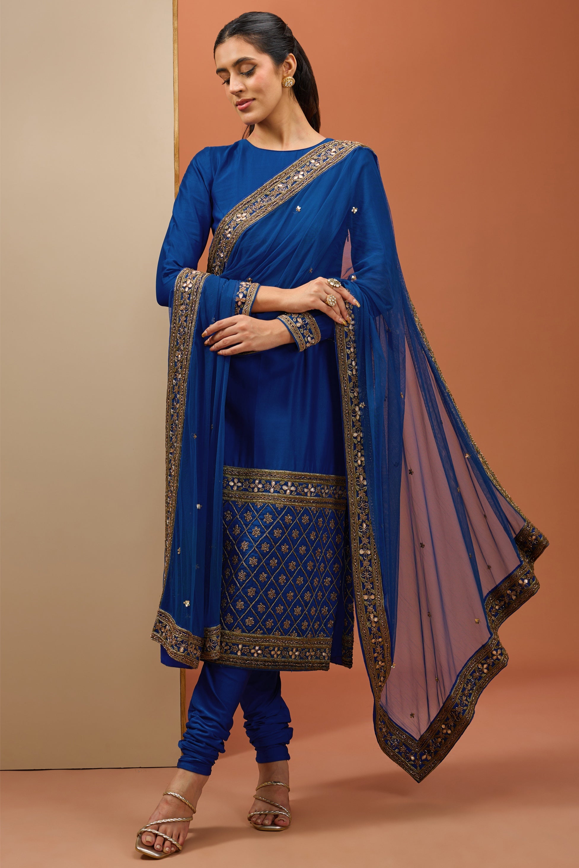 Neeta – blue net suit, bisouNYC