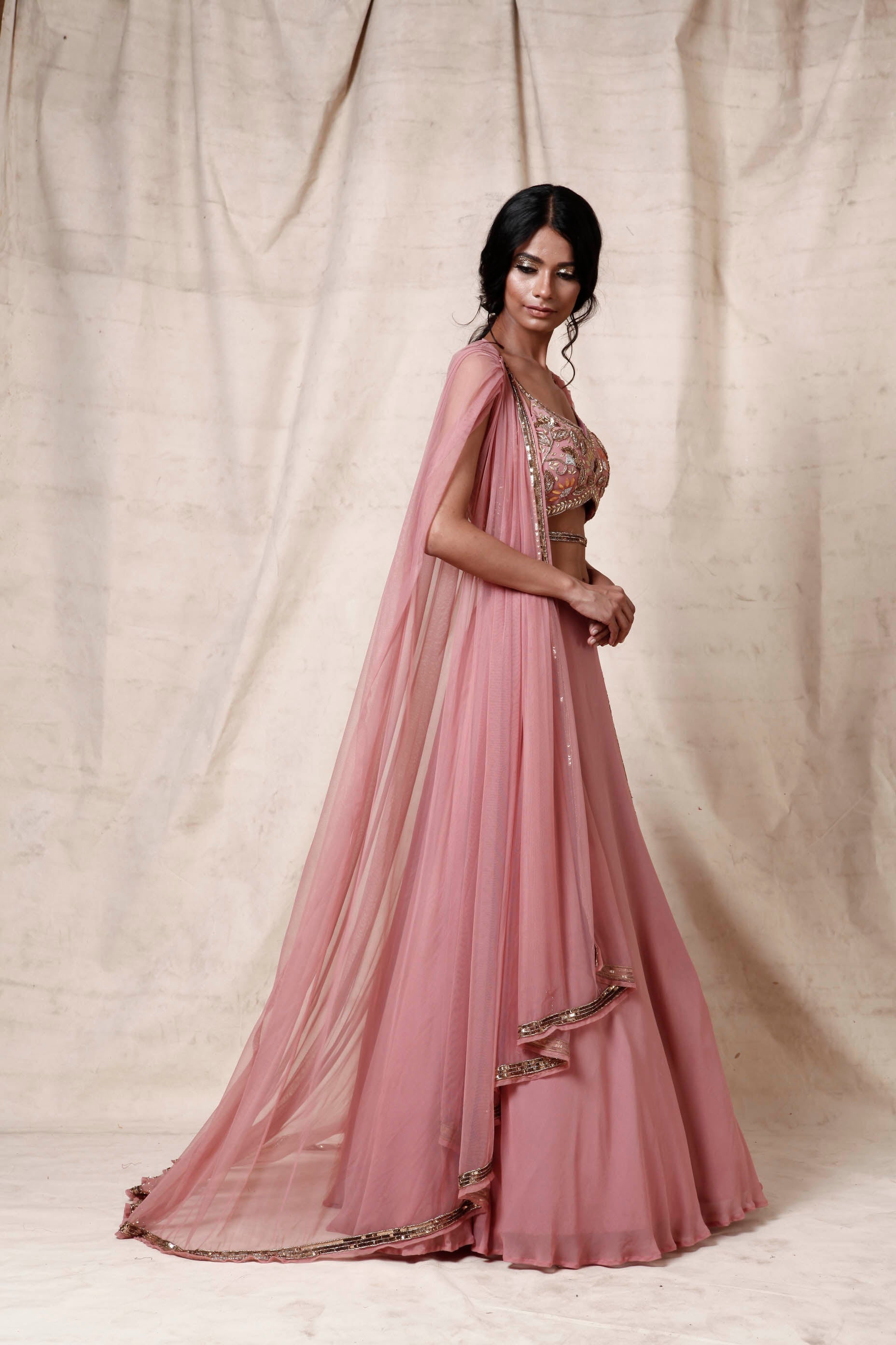 Neha – georgette lehenga, bisouNYC