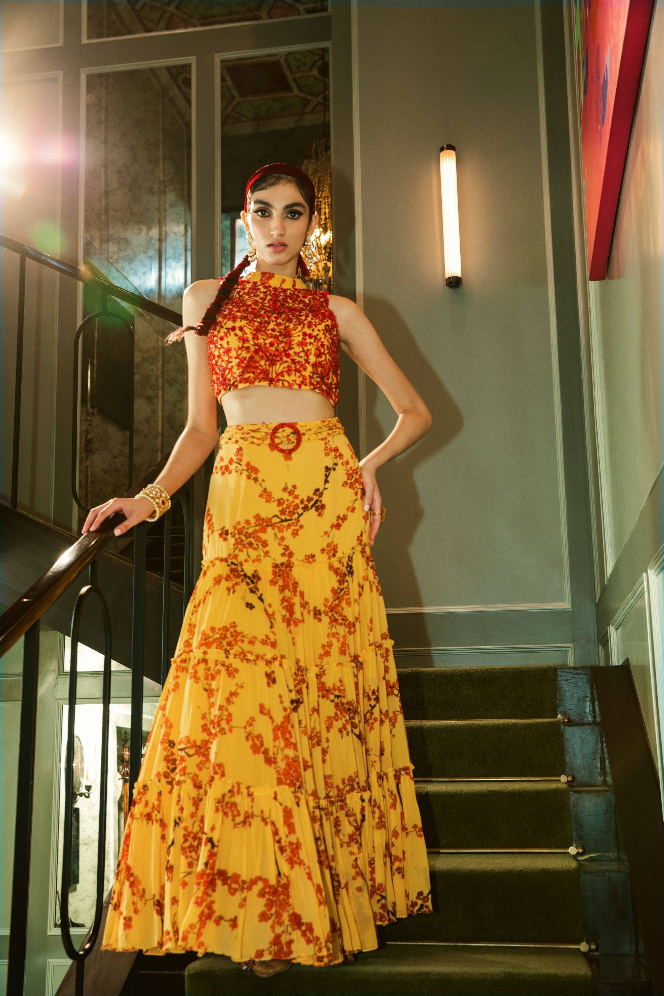 Niharika – yellow lehenga, bisouNYC
