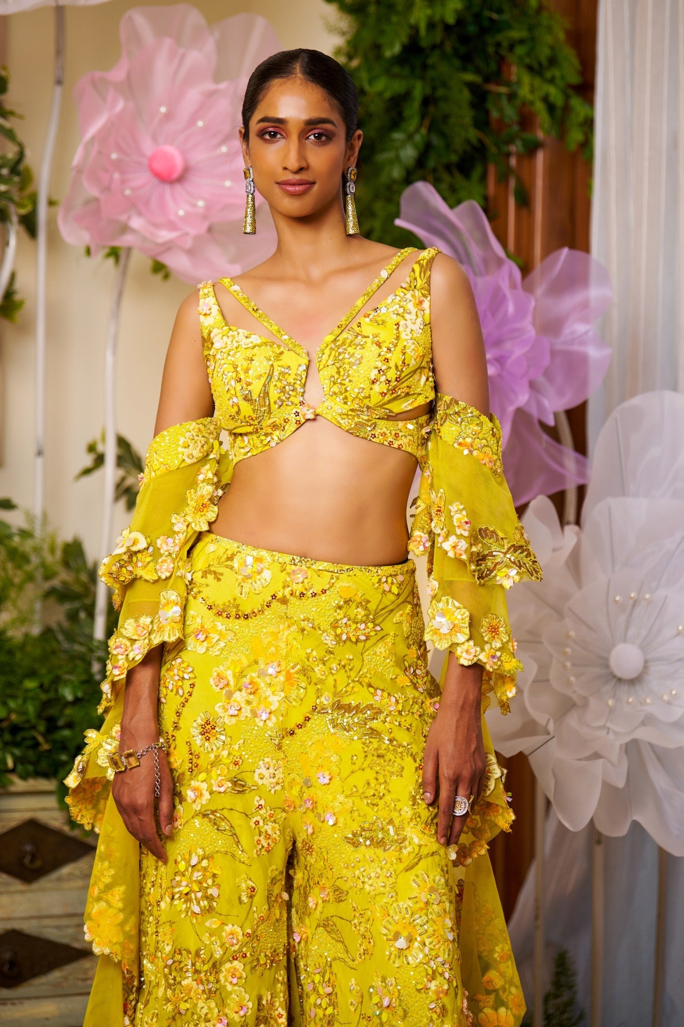 Oma – yellow organza outfit, bisouNYC
