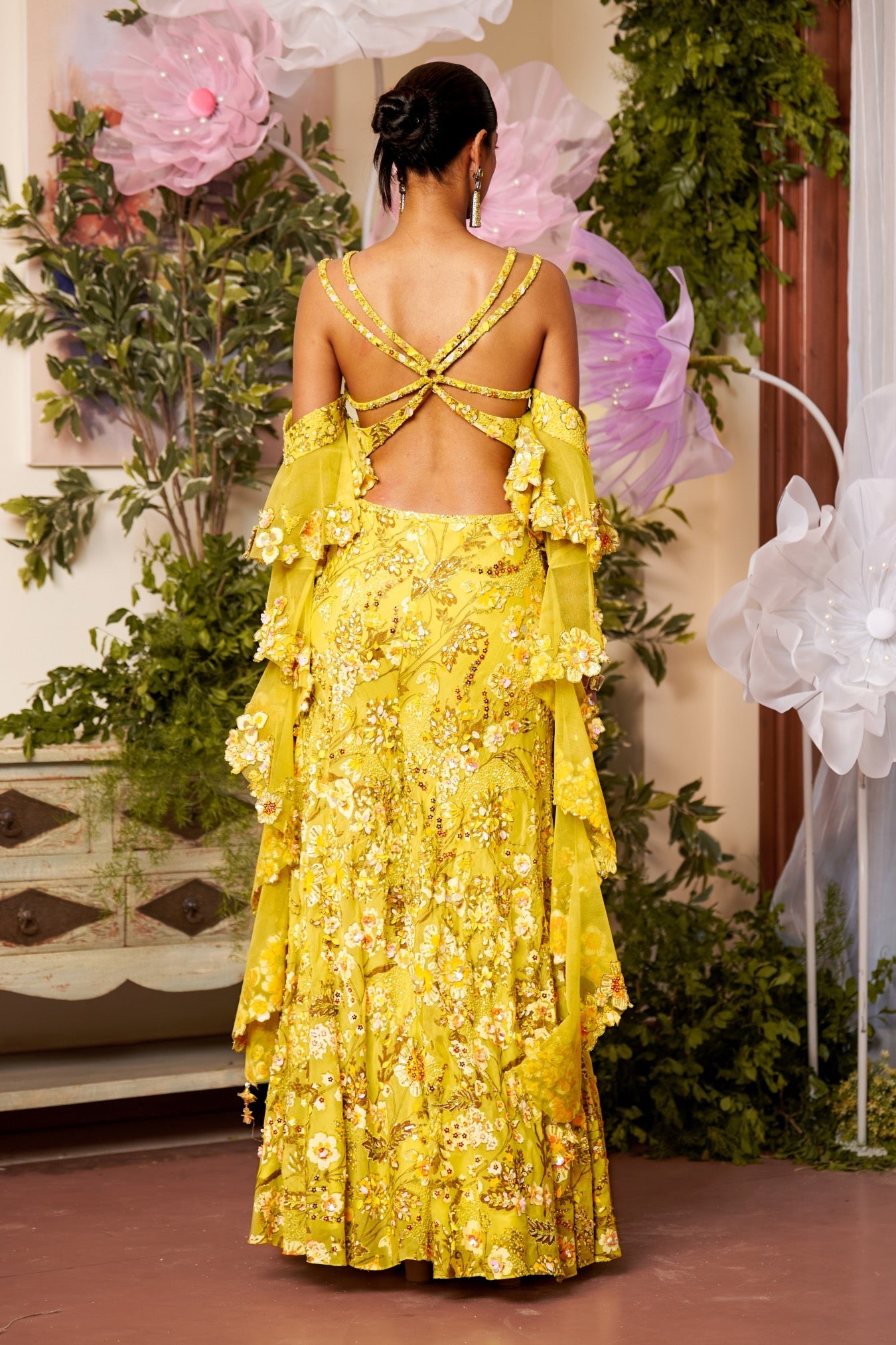 Oma – yellow organza outfit, bisouNYC