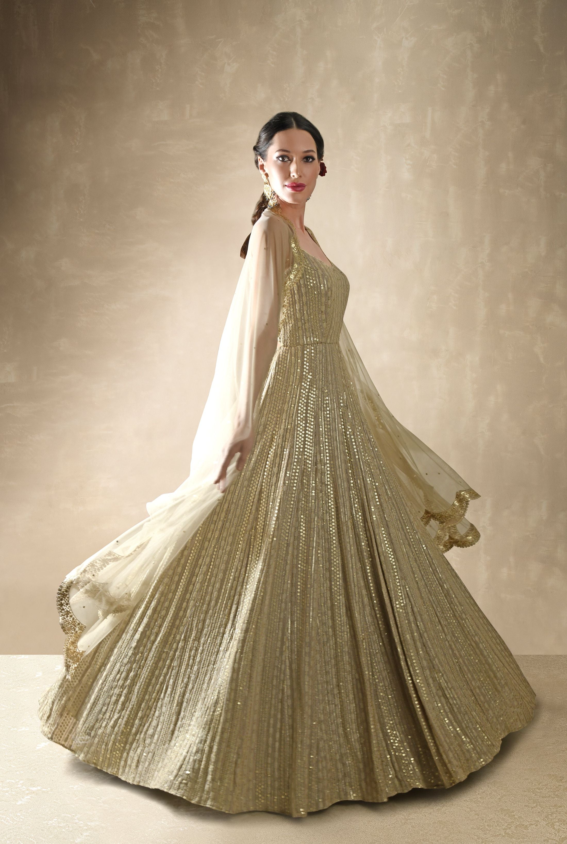 Primrose – gold dress, bisouNYC