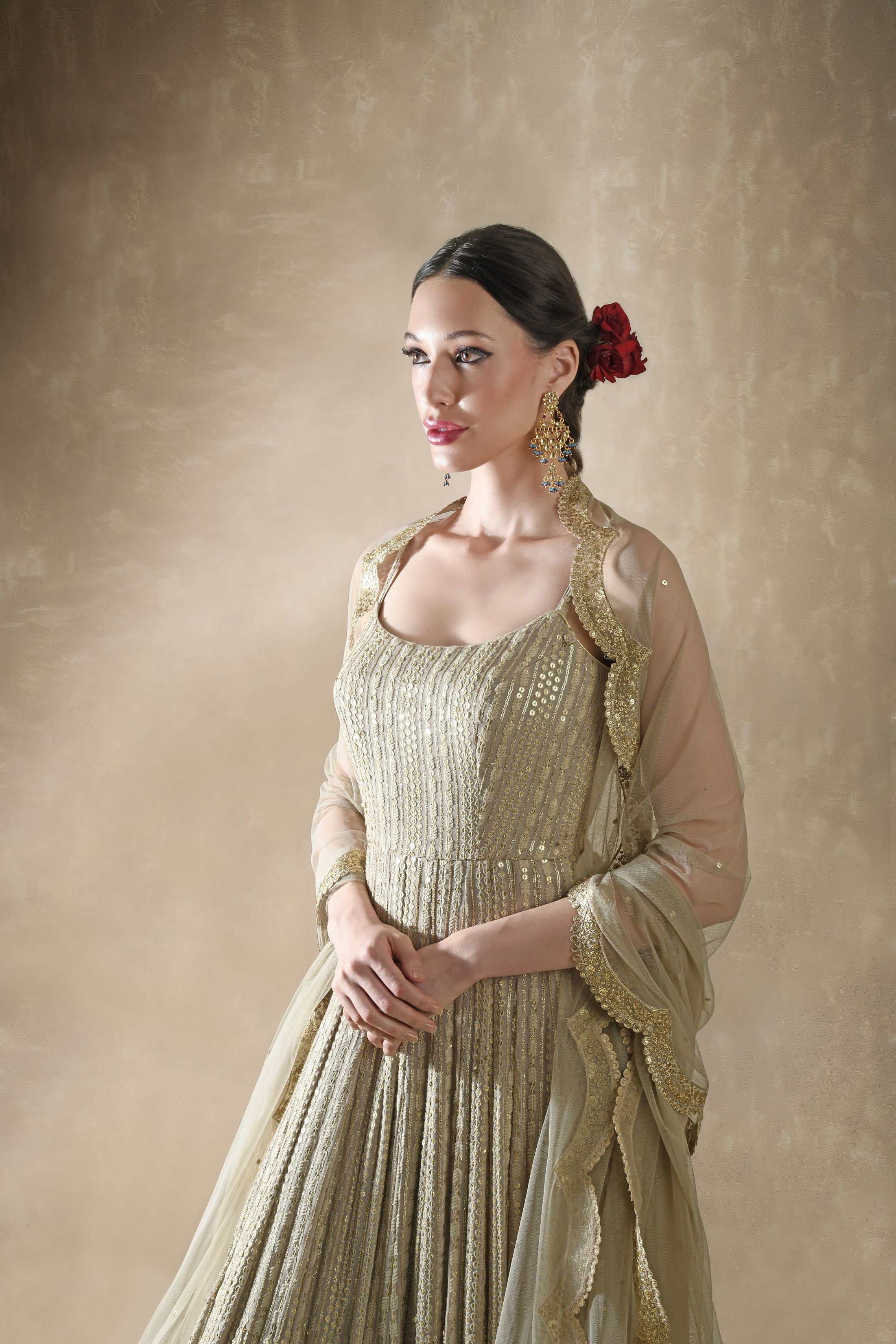 Primrose – gold dress, bisouNYC