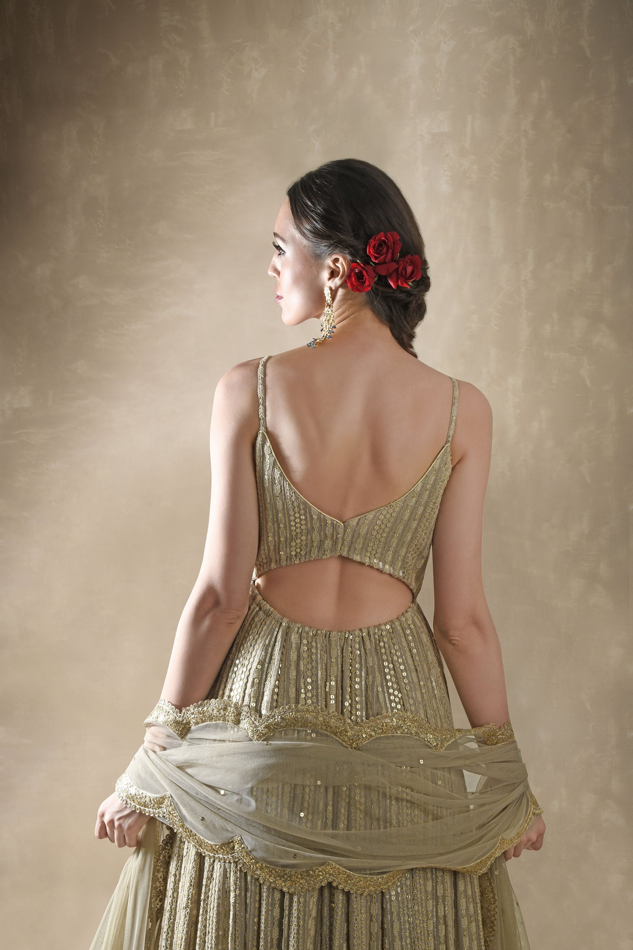 Primrose – gold dress, bisouNYC