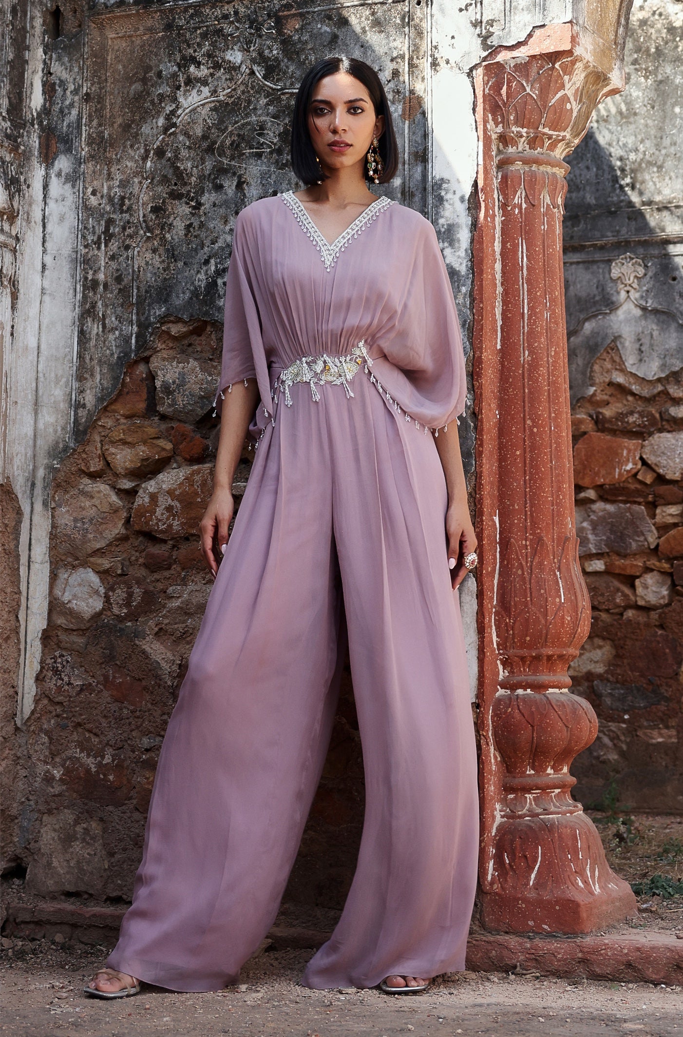Palak – lilac organza suit, bisouNYC