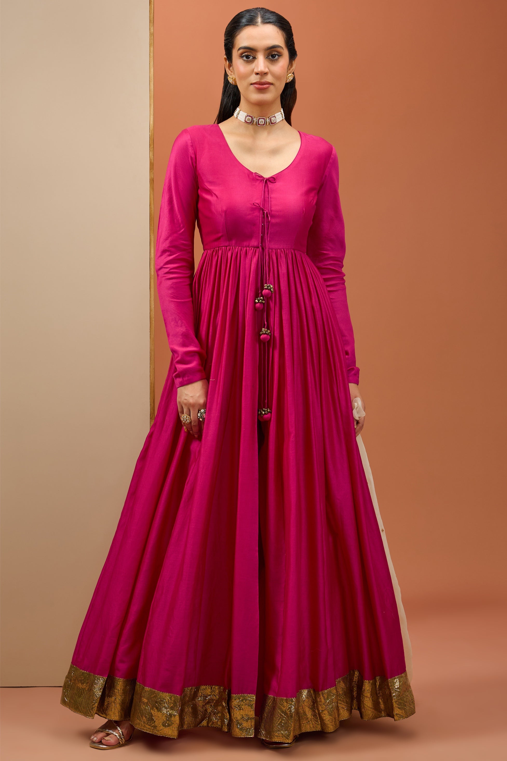 Rekha – pink cotton dress, bisouNYC