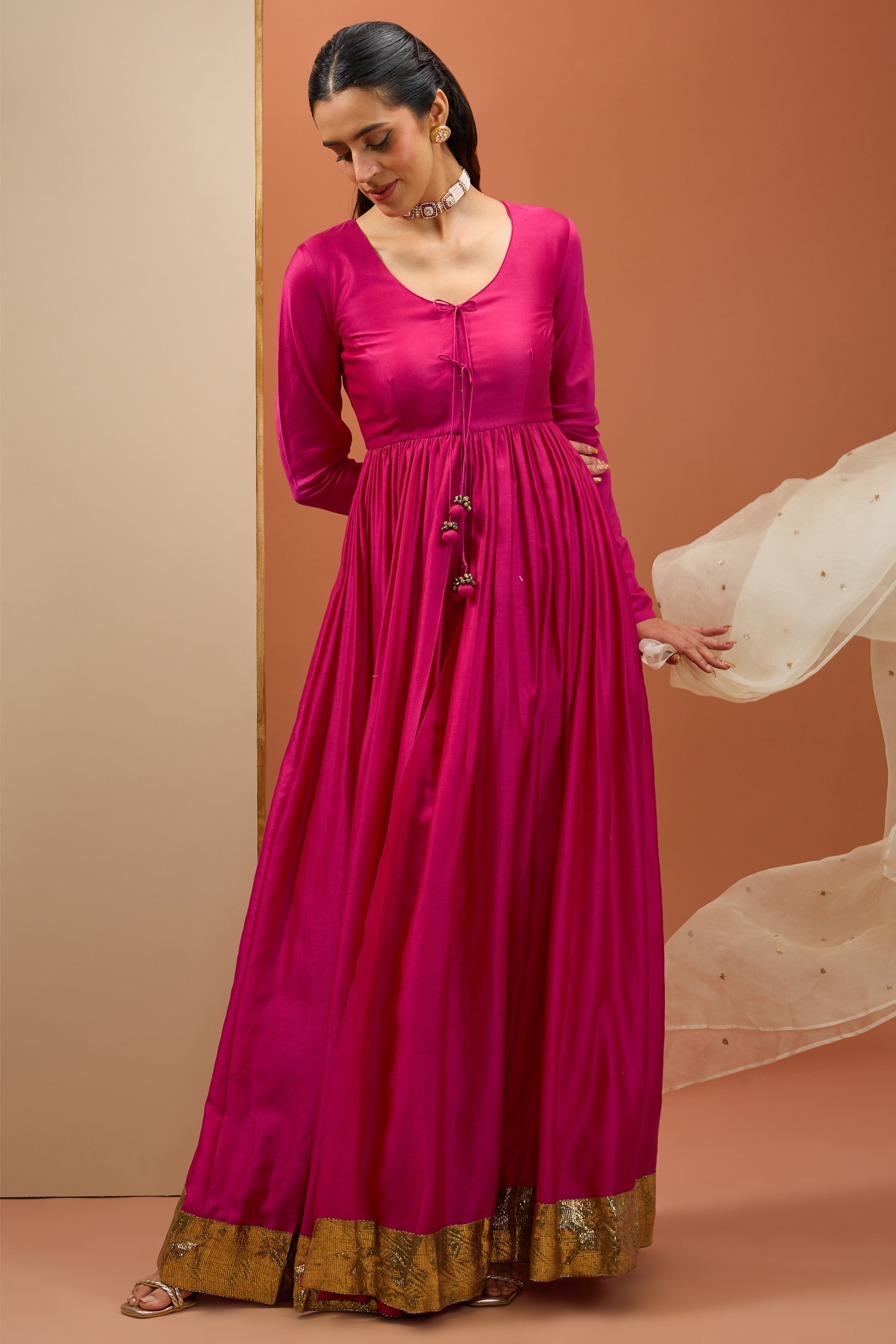 Rekha – pink cotton dress, bisouNYC