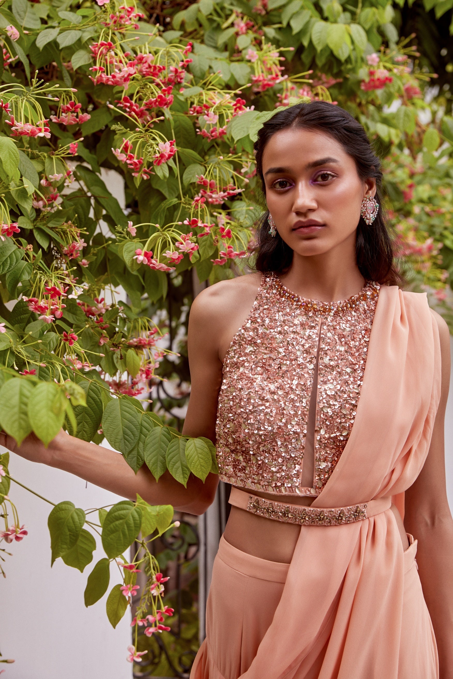 Roopa – rose lehenga, bisouNYC