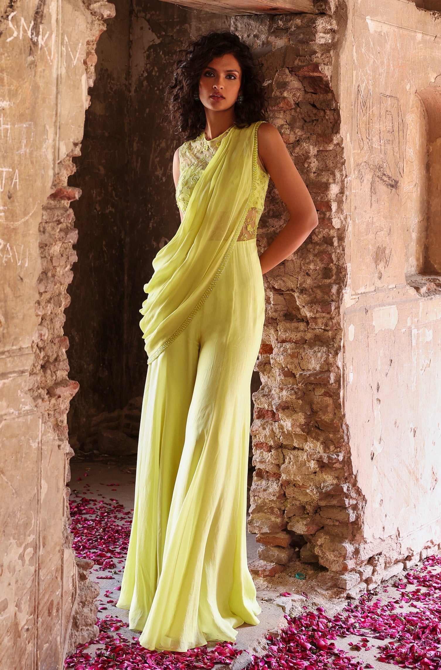Rory – green organza suit, bisouNYC