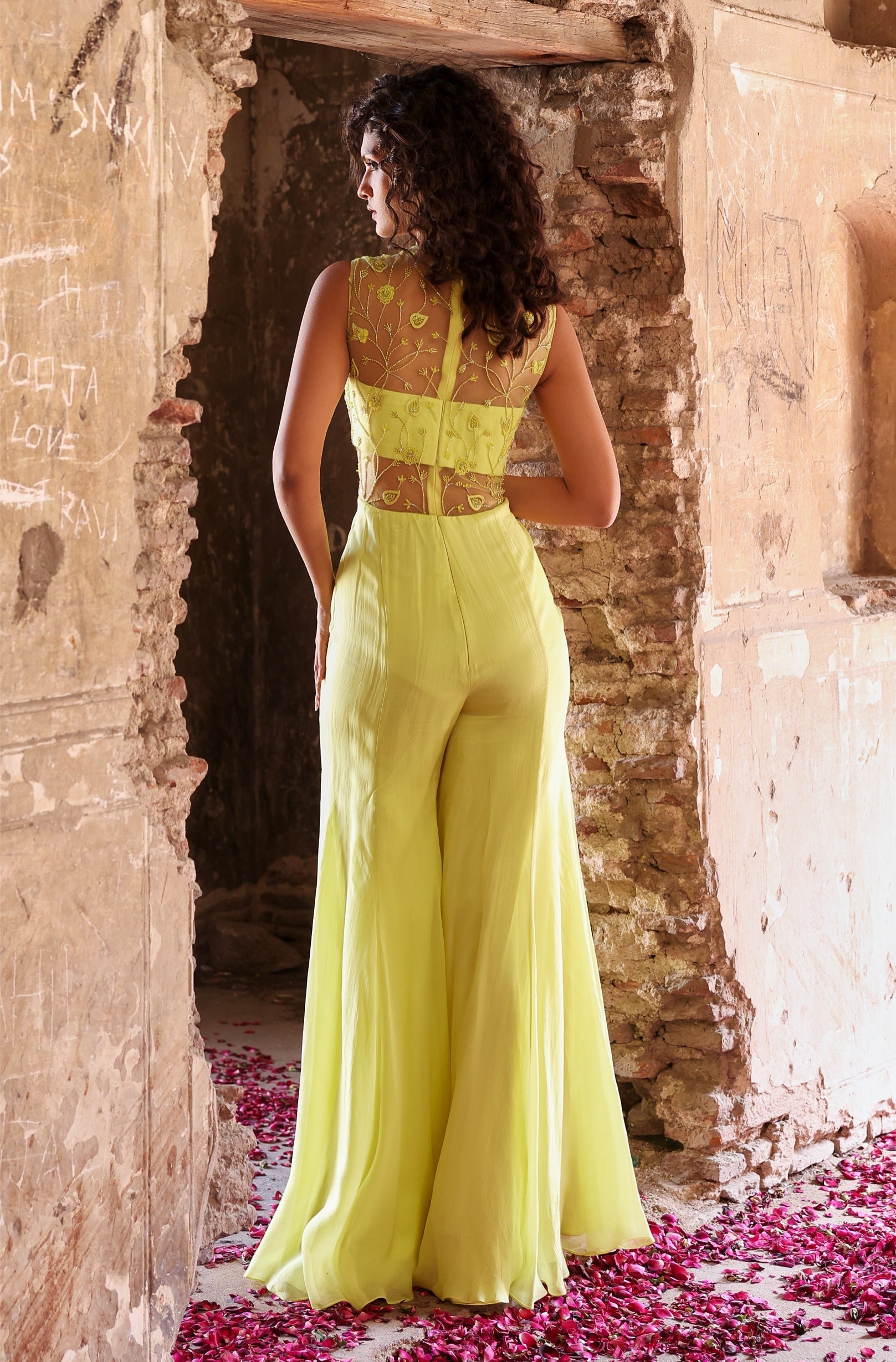 Rory – green organza suit, bisouNYC