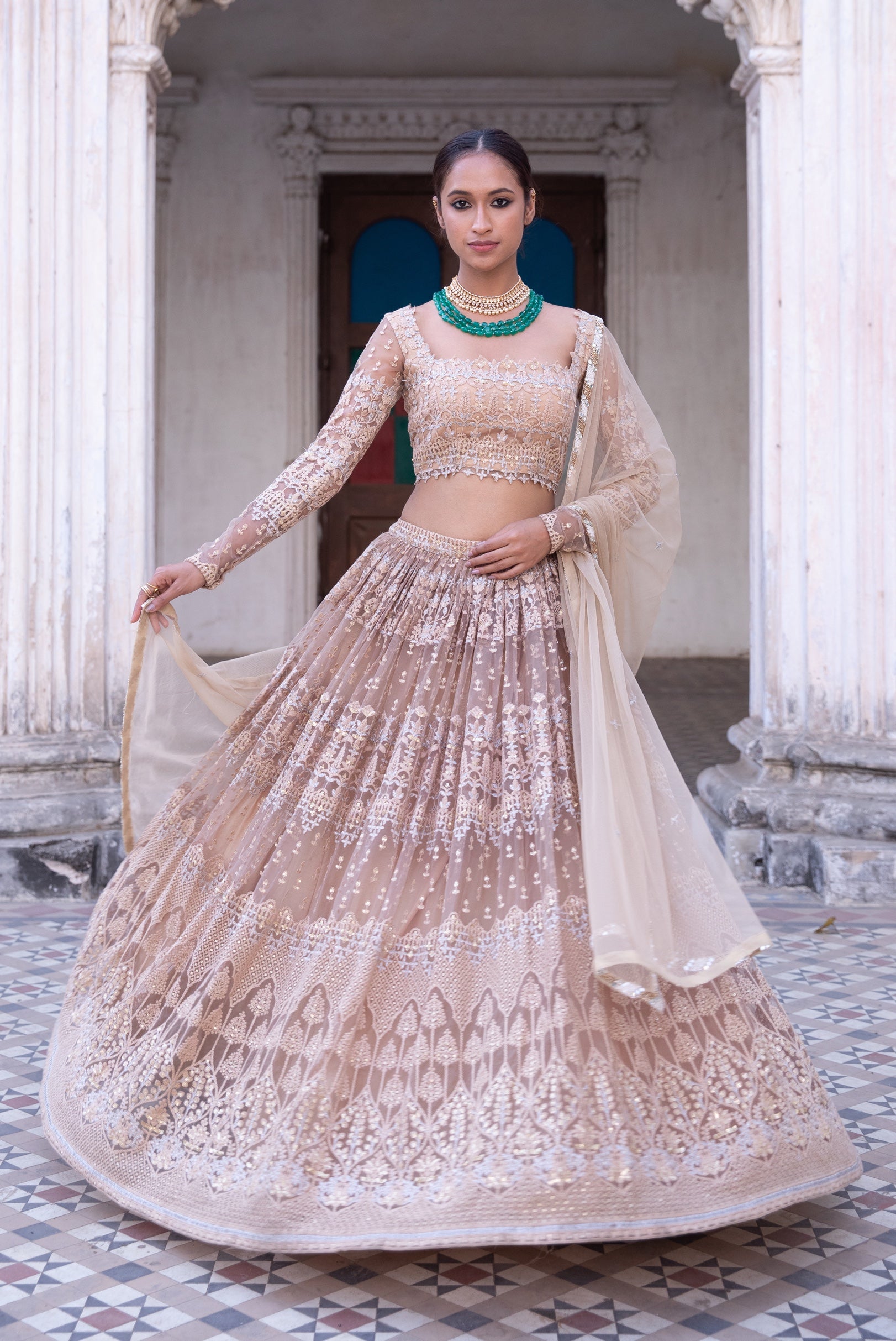 Sitara – champagne lehenga, bisouNYC