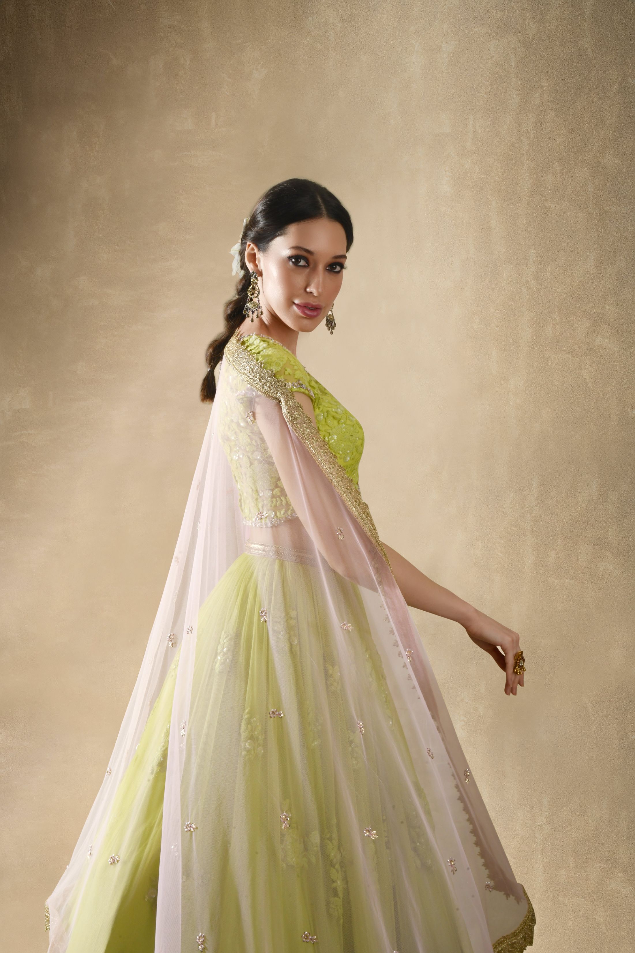 Starflower – green lehenga, bisouNYC