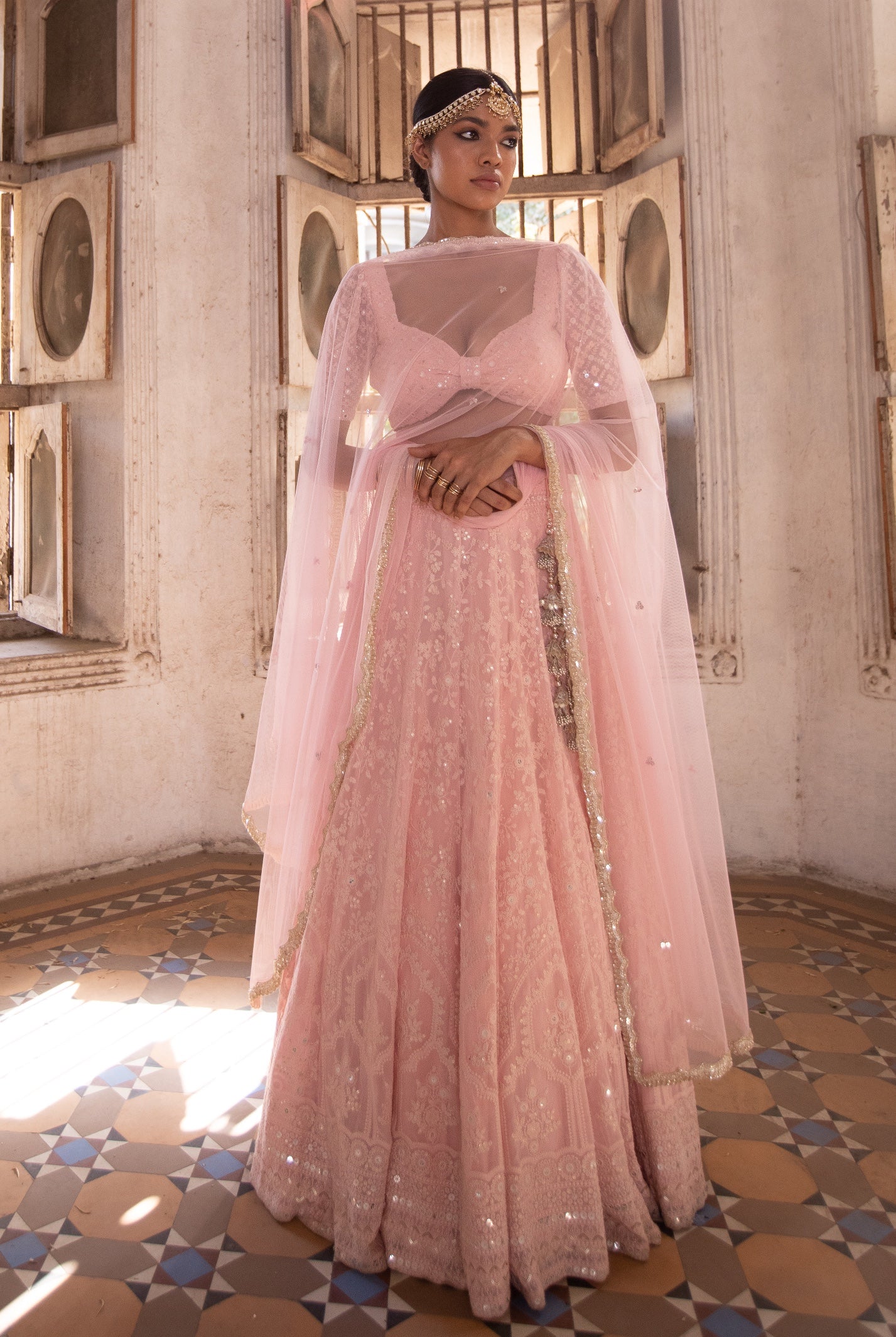 Suhani – blush lehenga, bisouNYC
