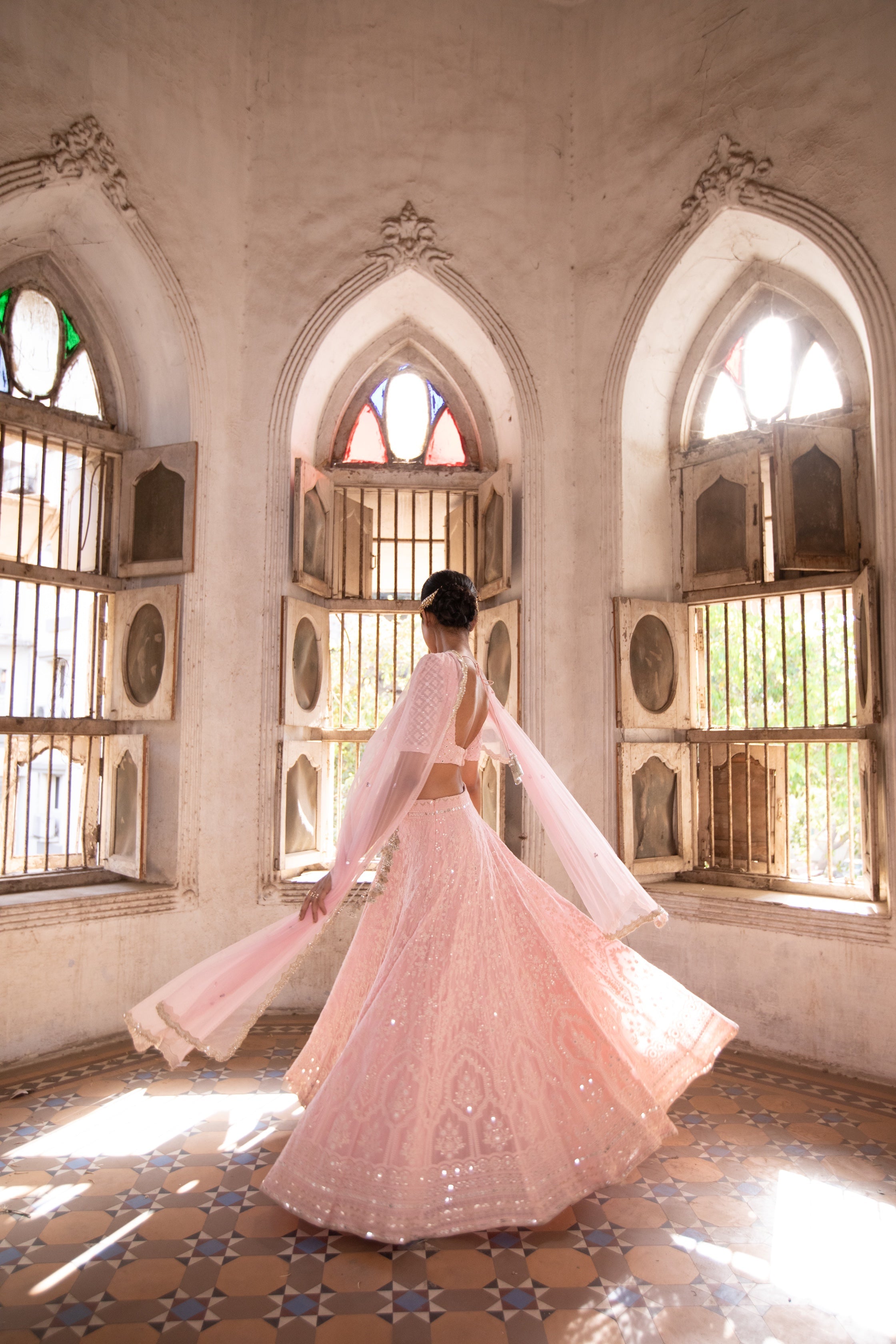 Suhani – blush lehenga, bisouNYC