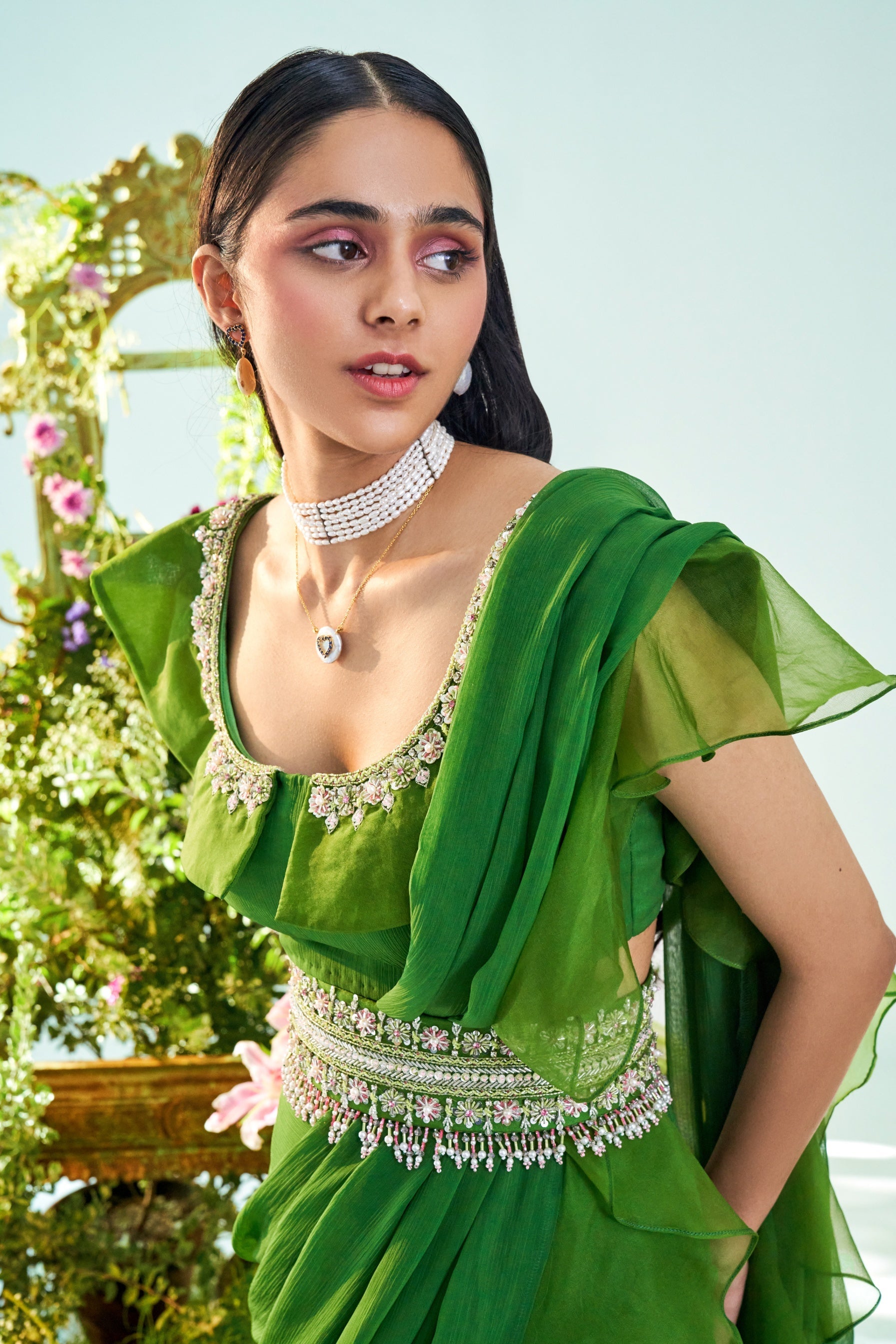 Scarlett – organza saree, bisouNYC