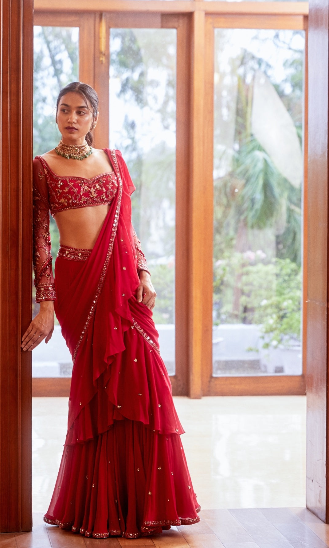 Seema – fuchsia lehenga, bisouNYC