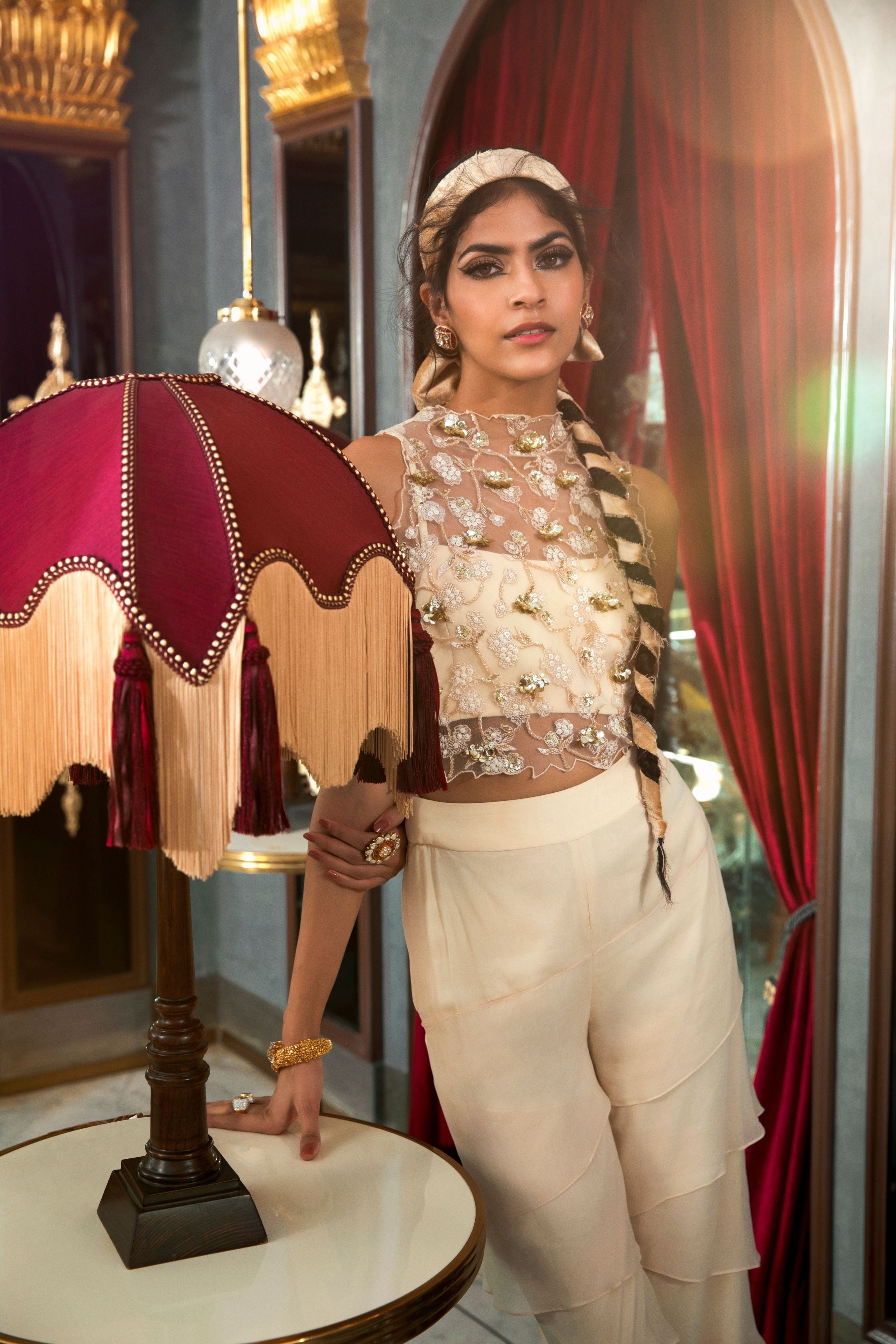 Suman – ivory suit, bisouNYC