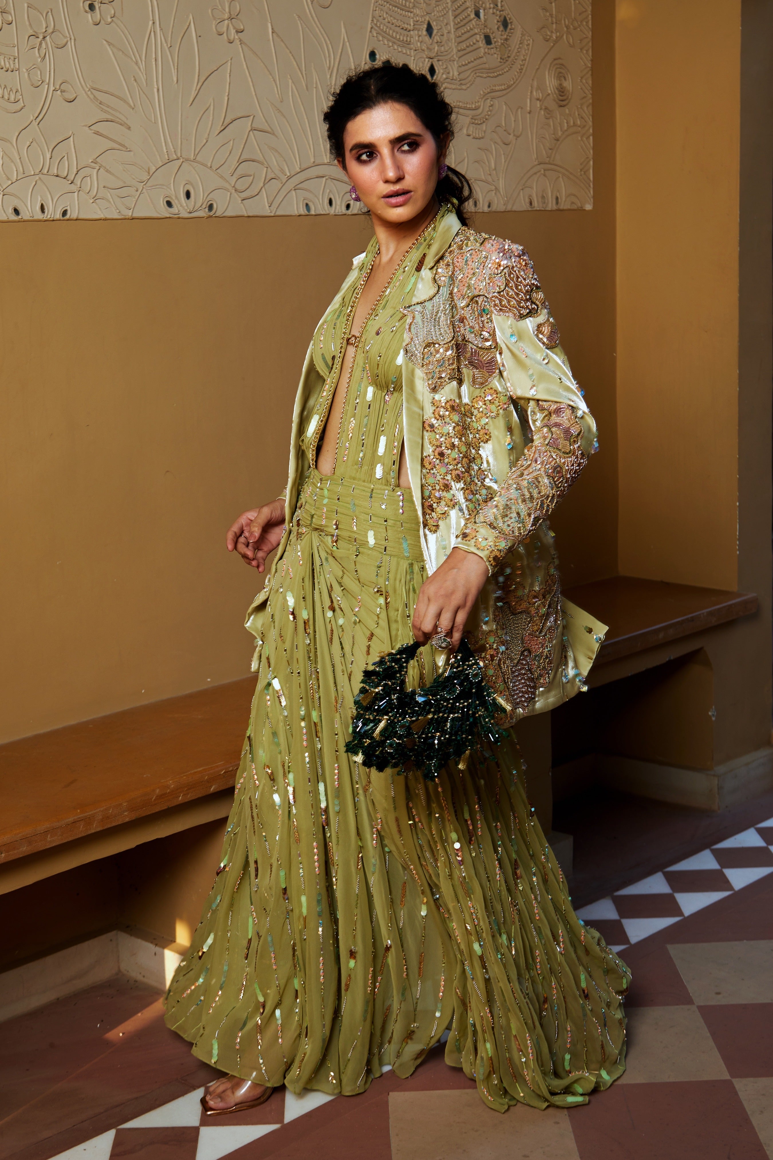 Tarz – green organza outfit, bisouNYC