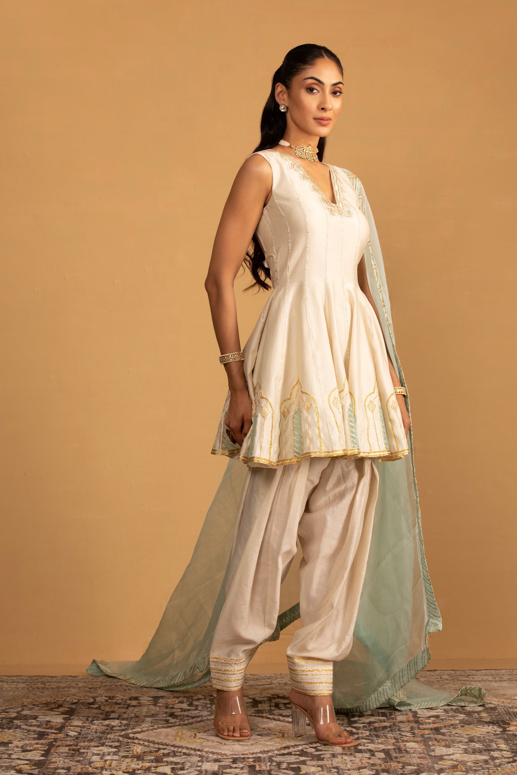 Krishna – black organza suit, bisouNYC
