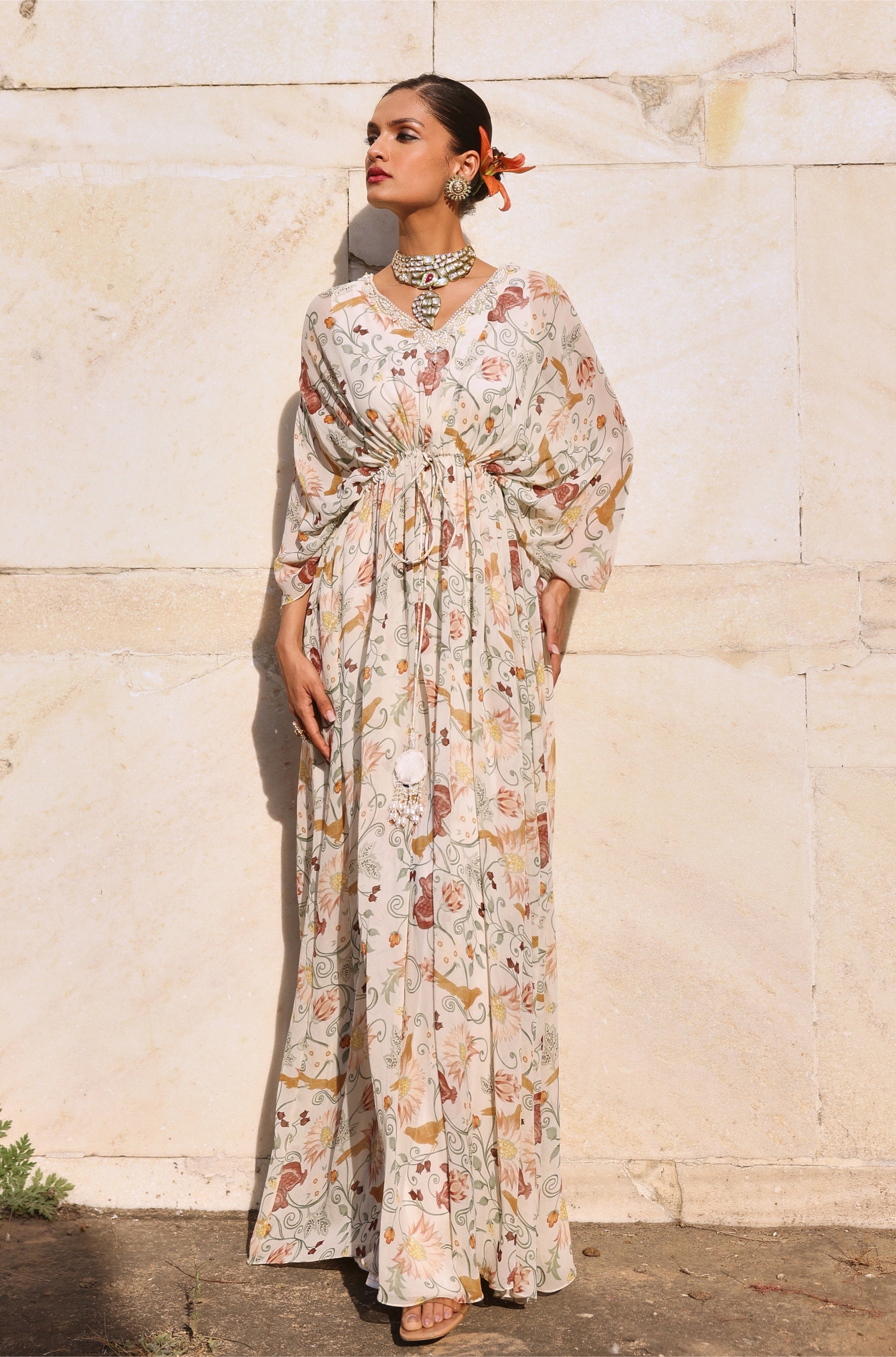 Yuva – ivory georgette dress, bisouNYC