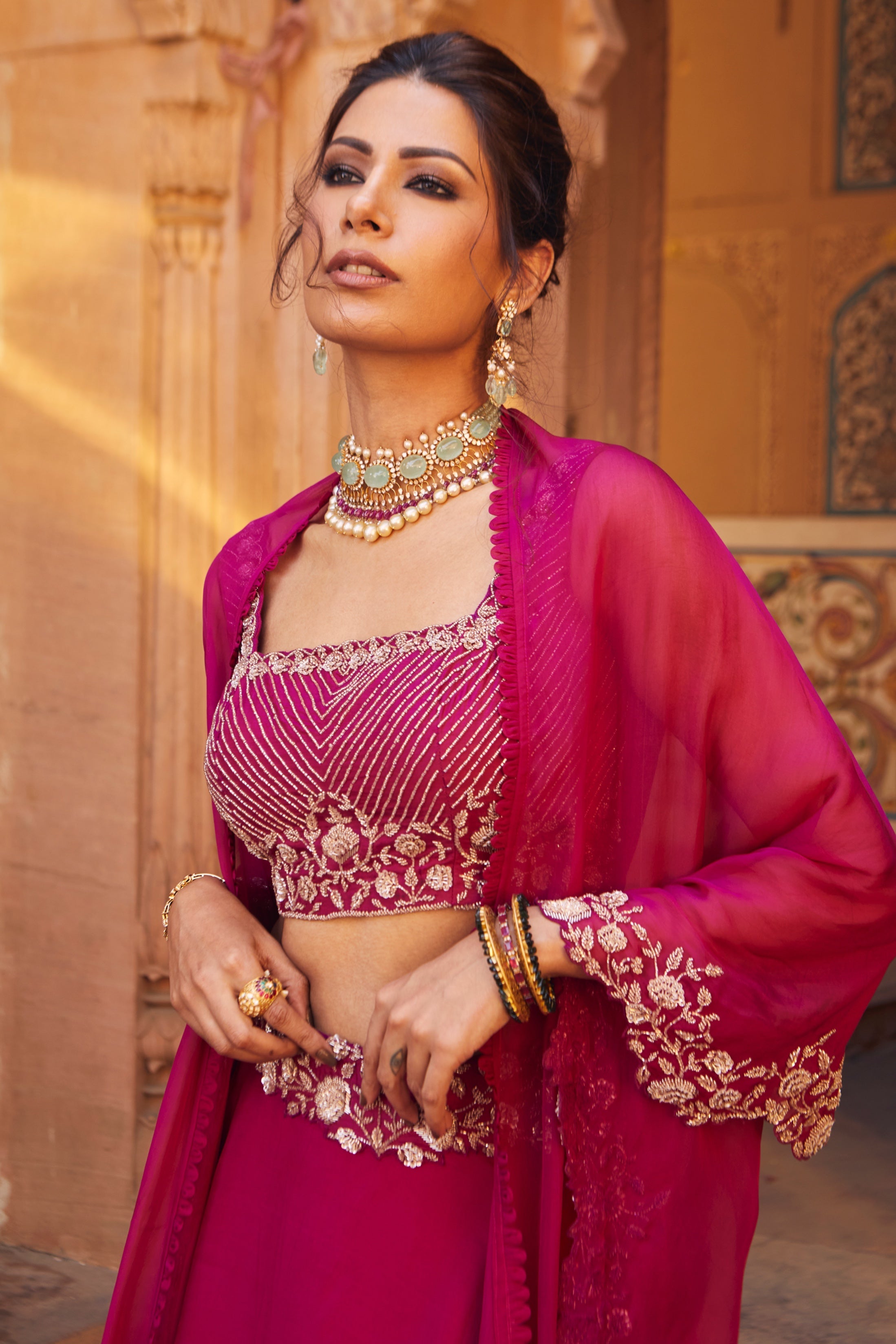Zara – organza lehenga, bisouNYC