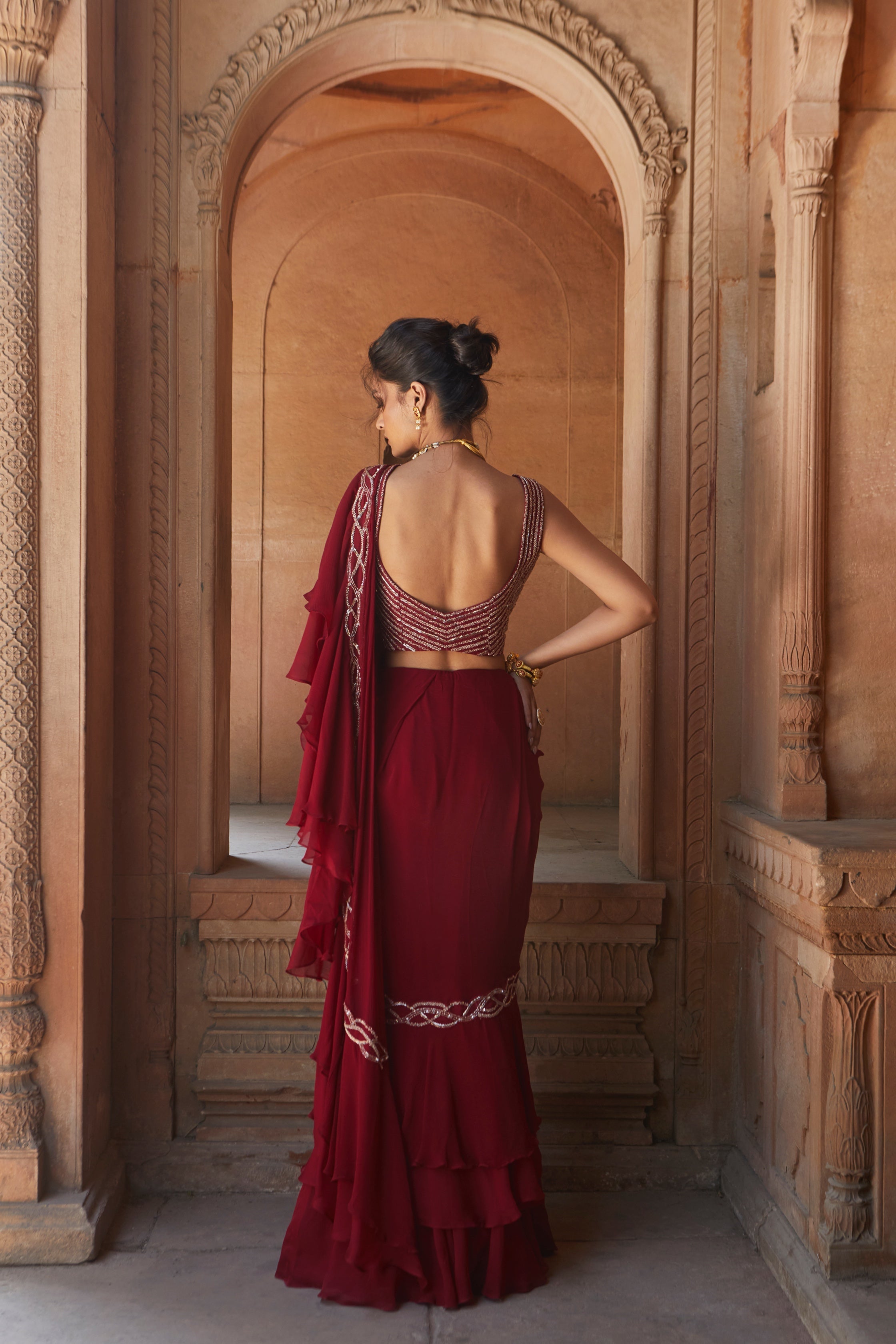 Zasha – chiffon saree, bisouNYC
