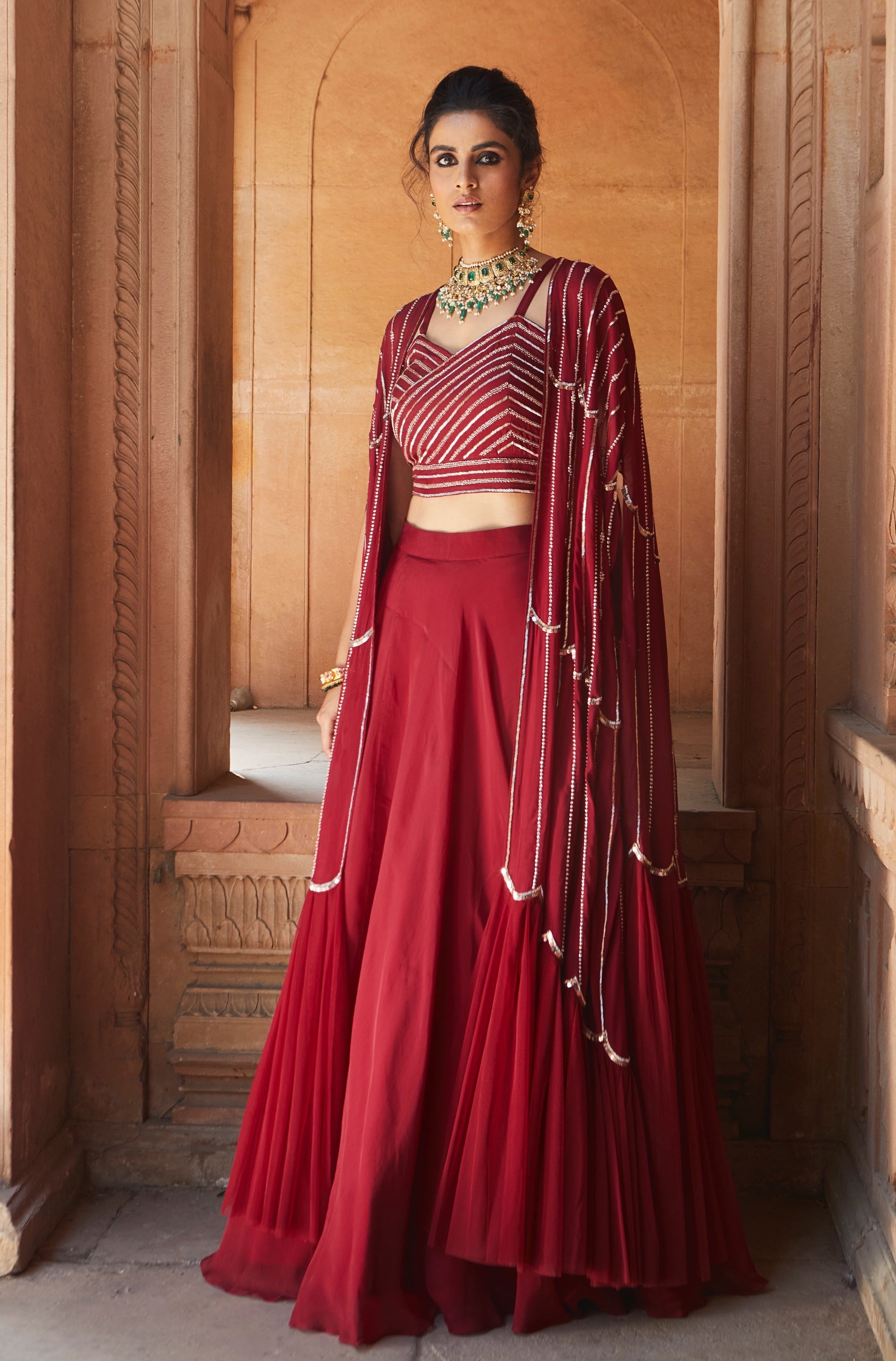 Zetta – georgette lehenga, bisouNYC