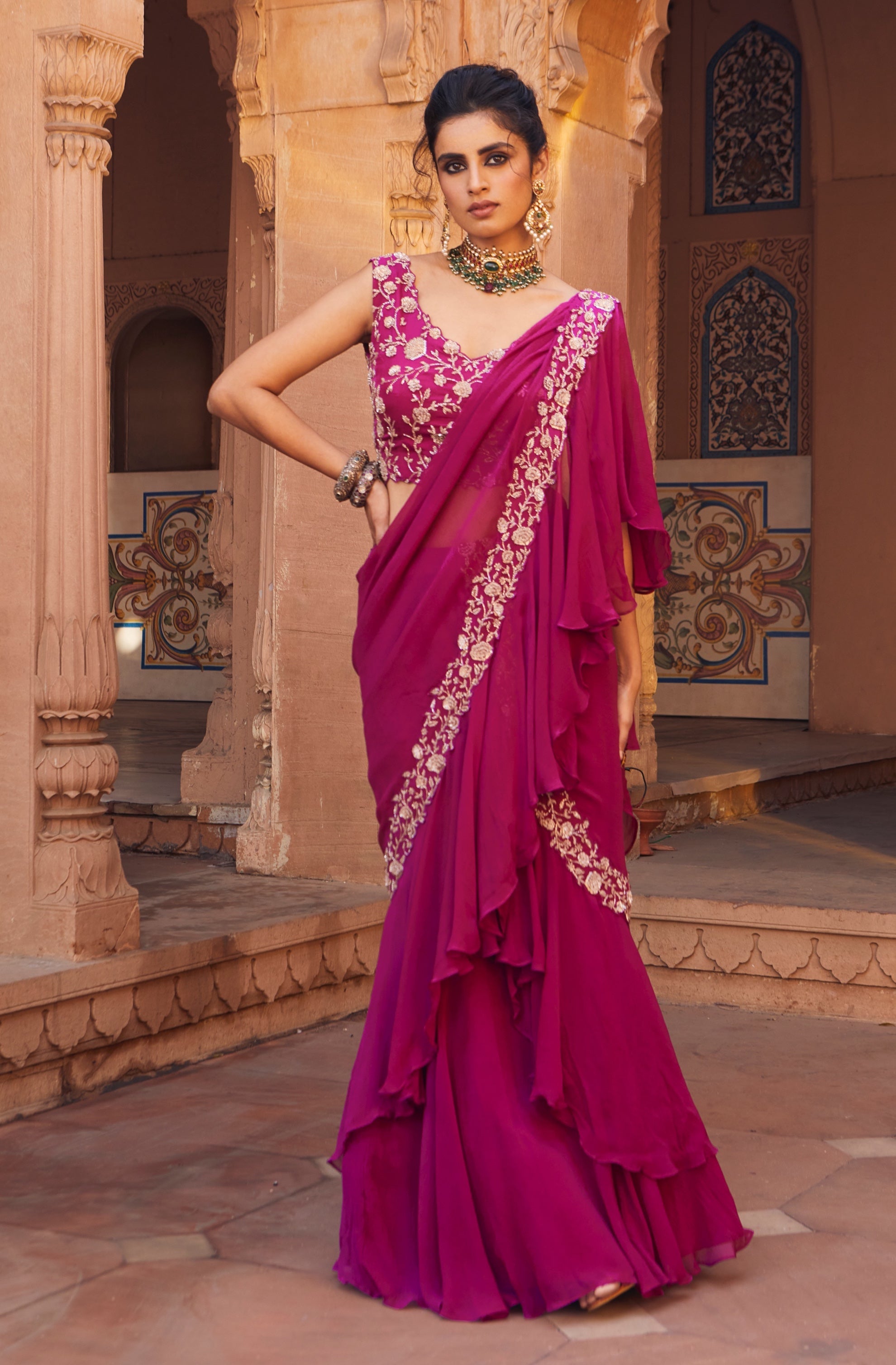 Zola – chiffon saree, bisouNYC