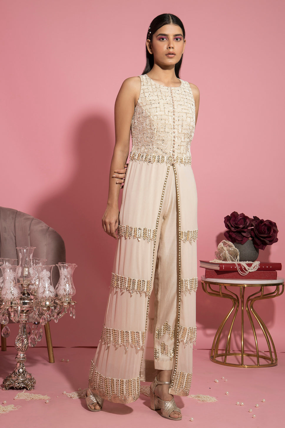Aahana – ivory suit, bisouNYC
