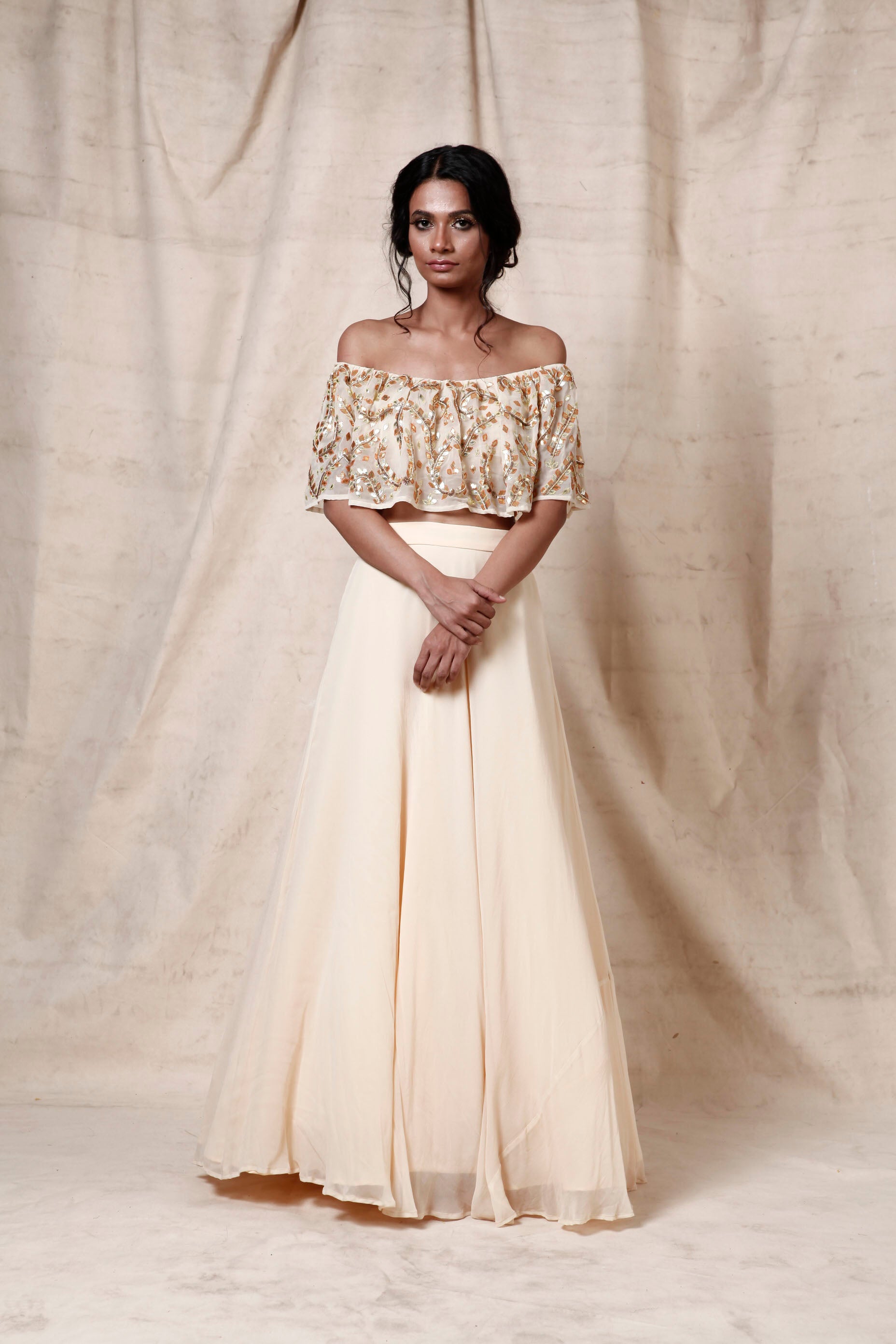 Aarti – georgette lehenga, bisouNYC
