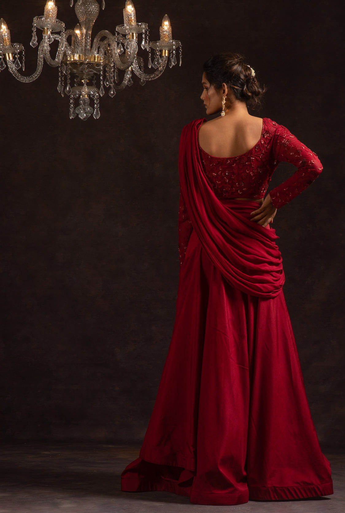 Aina – chiffon lehenga, bisouNYC
