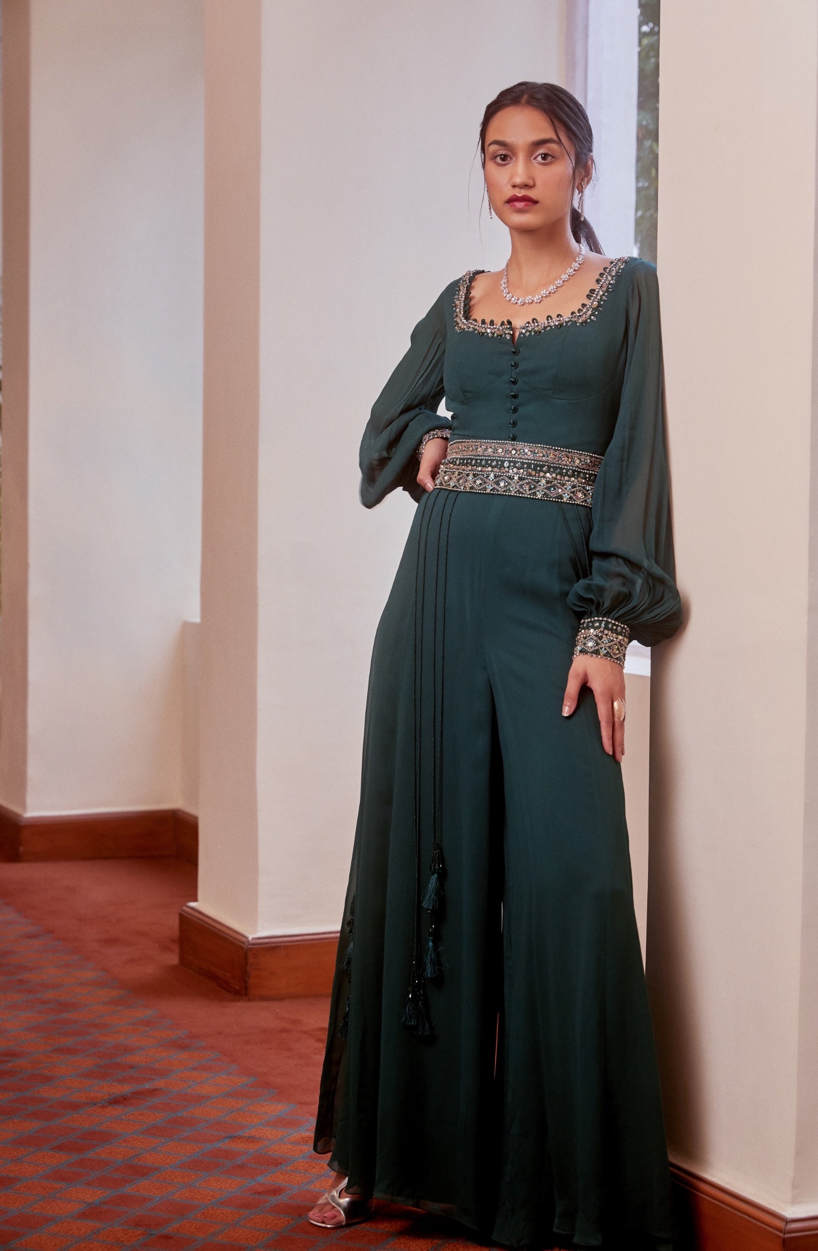 Alisha – teal suit, bisouNYC
