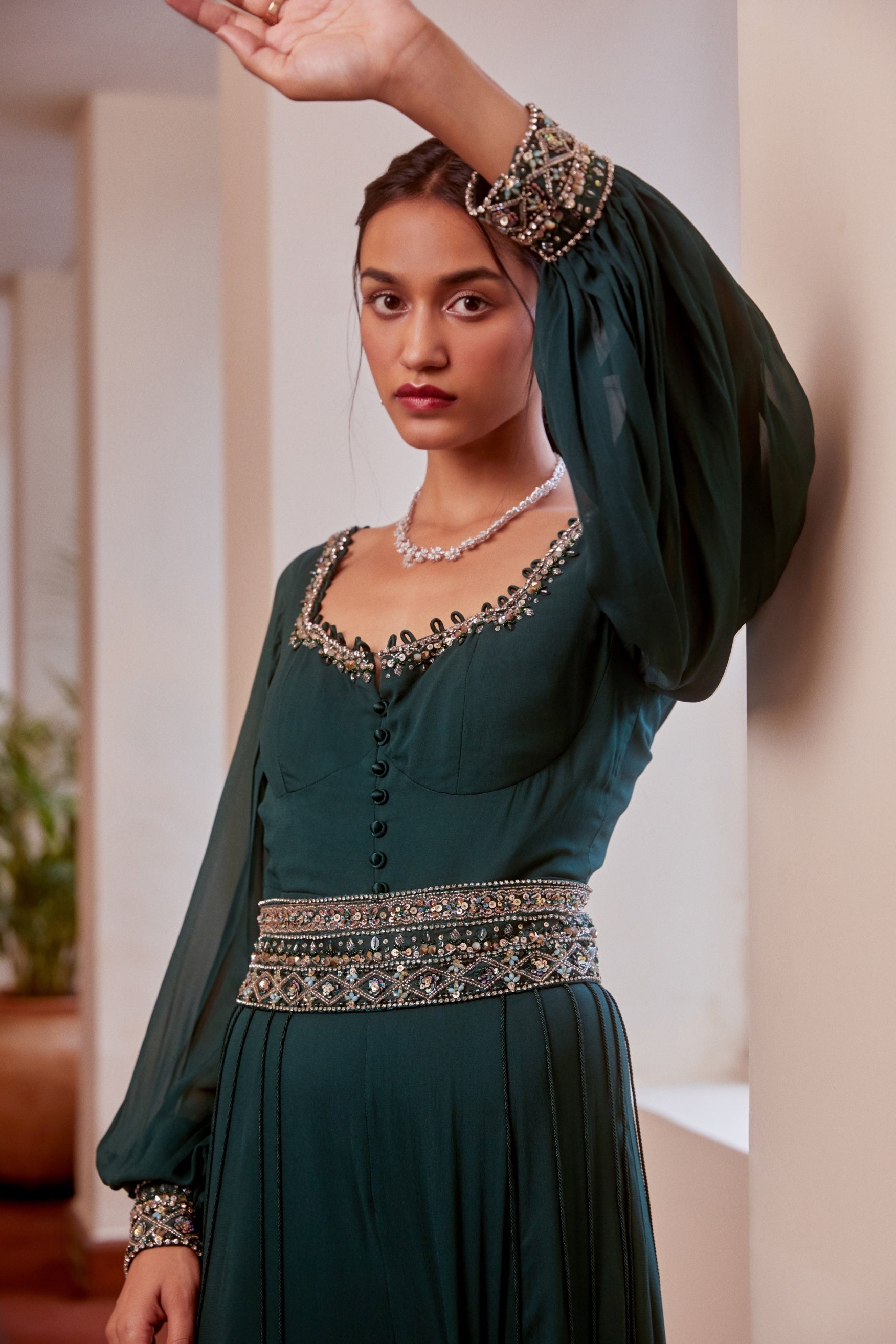 Alisha – teal suit, bisouNYC