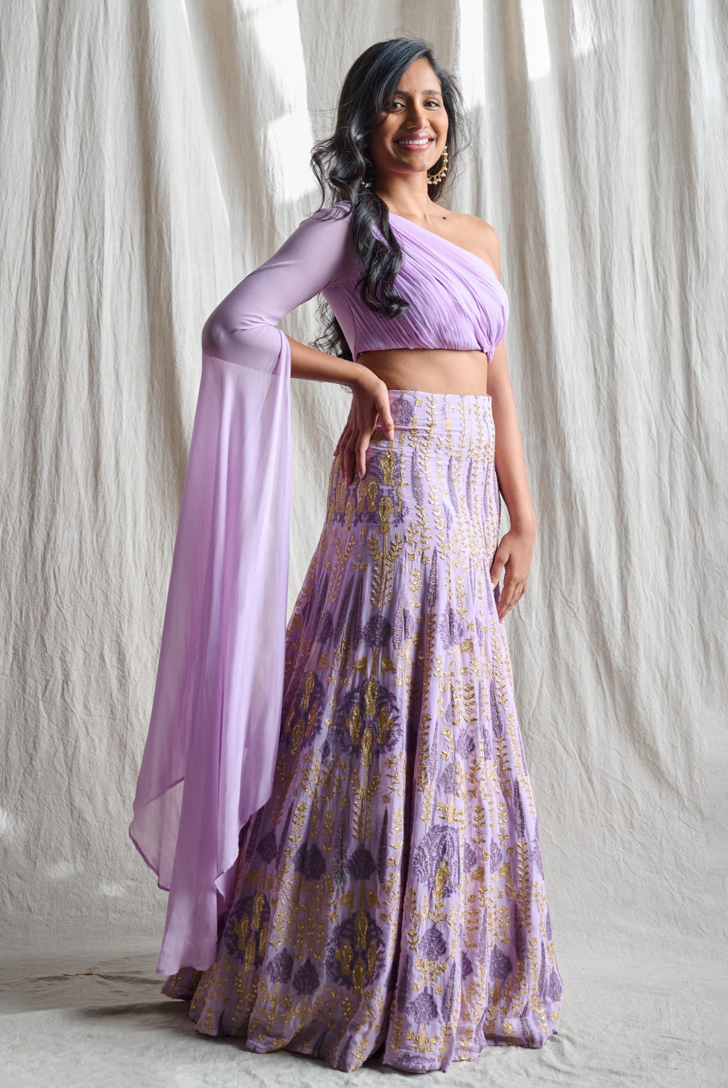 Amethyst – lavender lehenga, bisouNYC