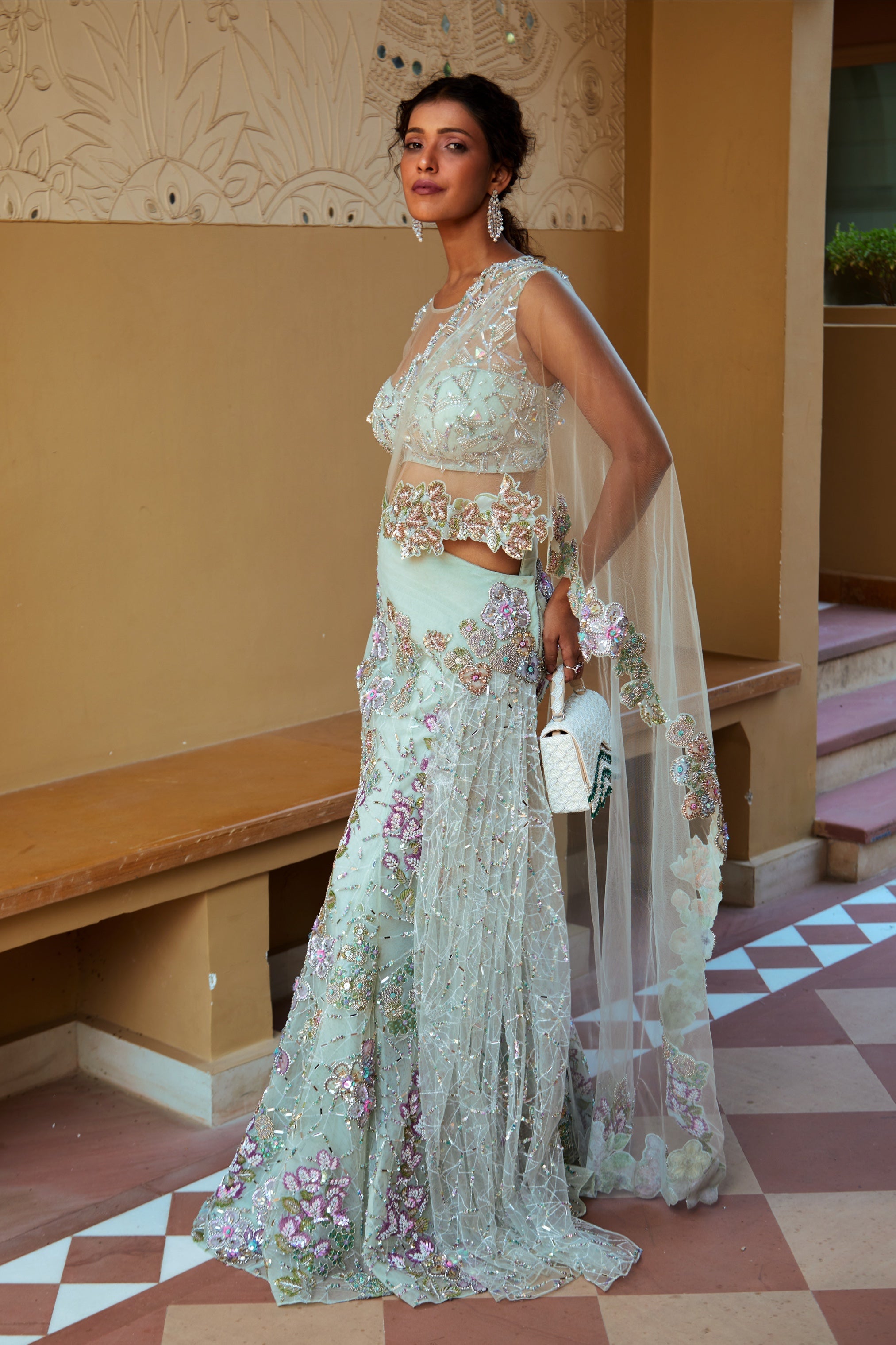 Anoushka – organza lehenga, bisouNYC