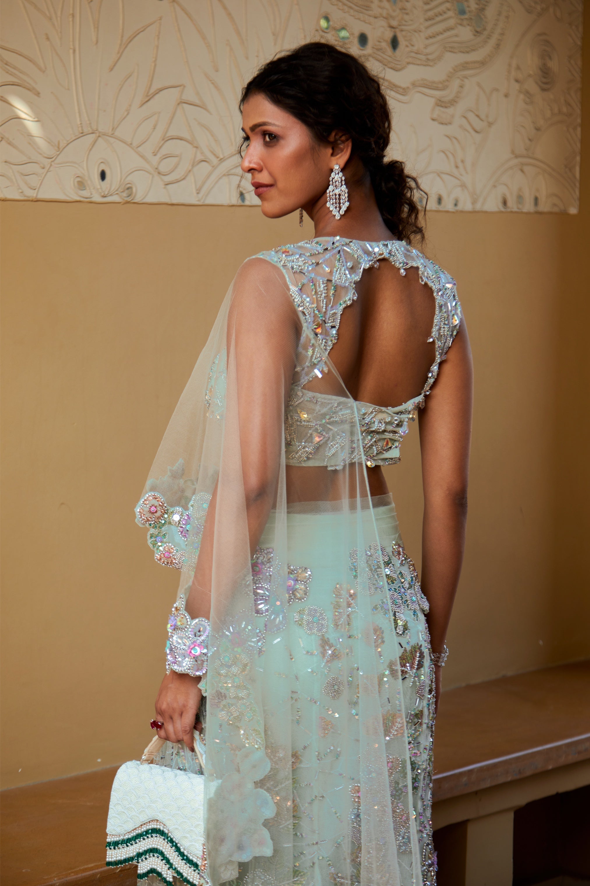 Anoushka – organza lehenga, bisouNYC