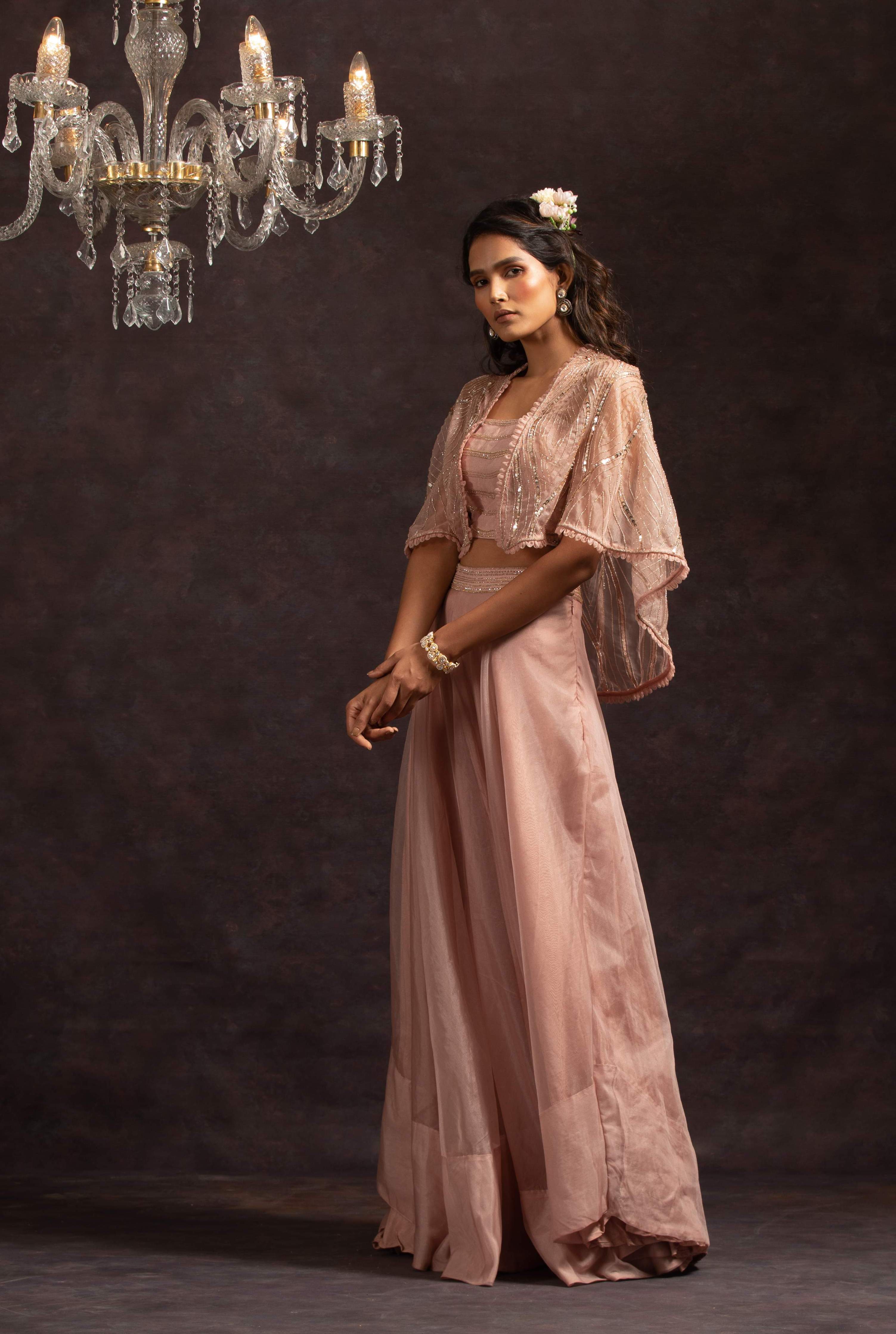 Aria – rose organza suit, bisouNYC