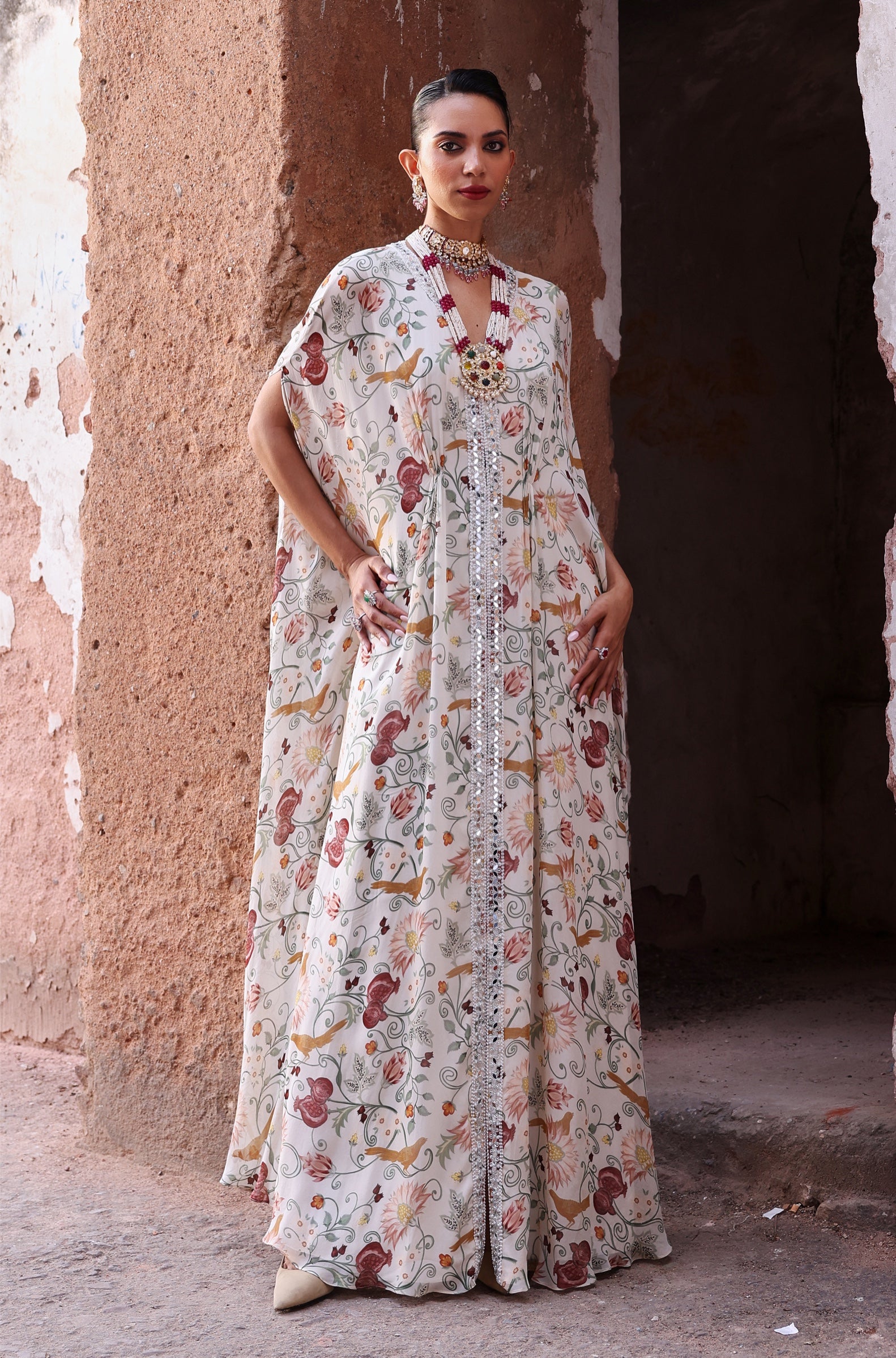 Astha – ivory georgette dress, bisouNYC