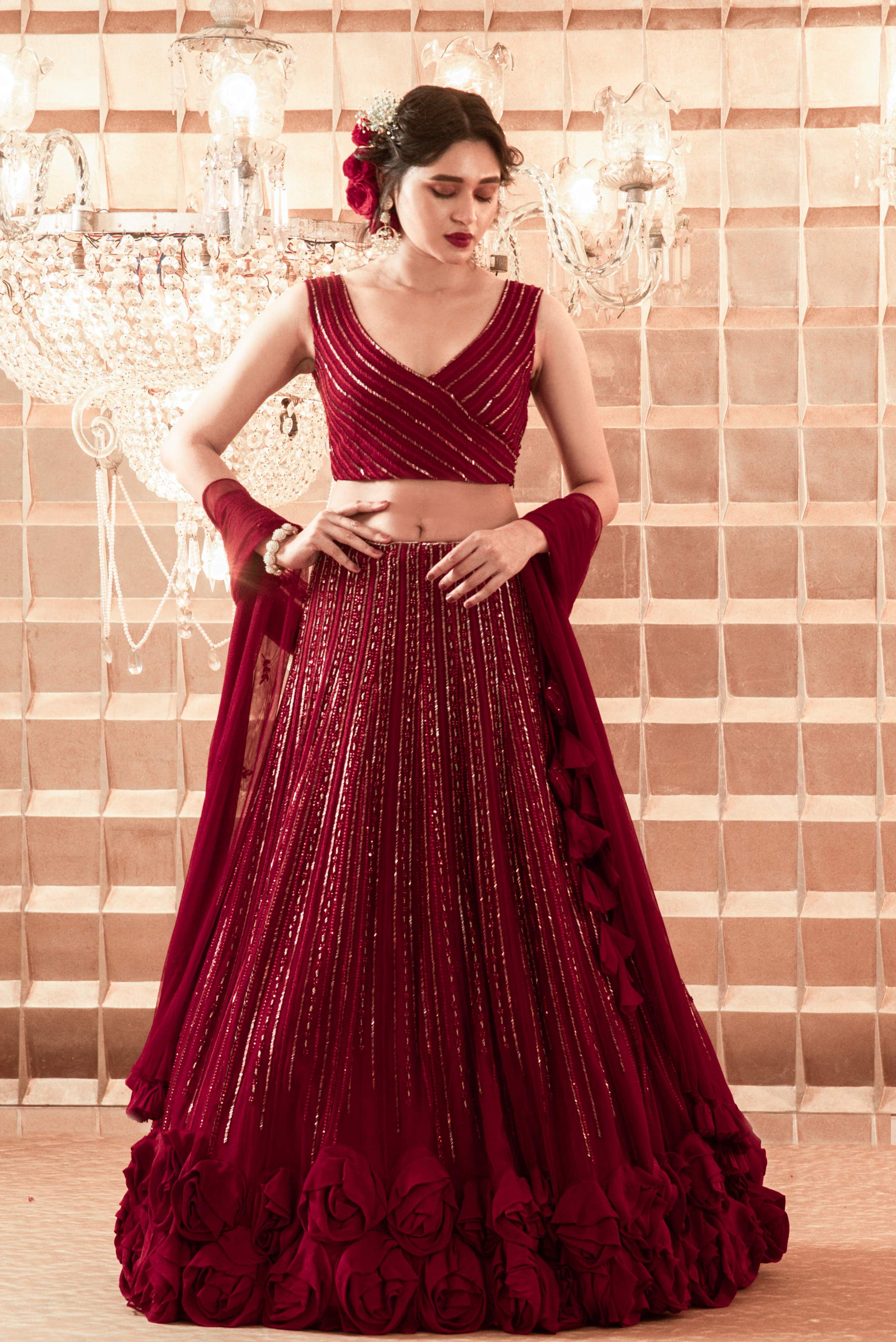 Athena – silk lehenga, bisouNYC