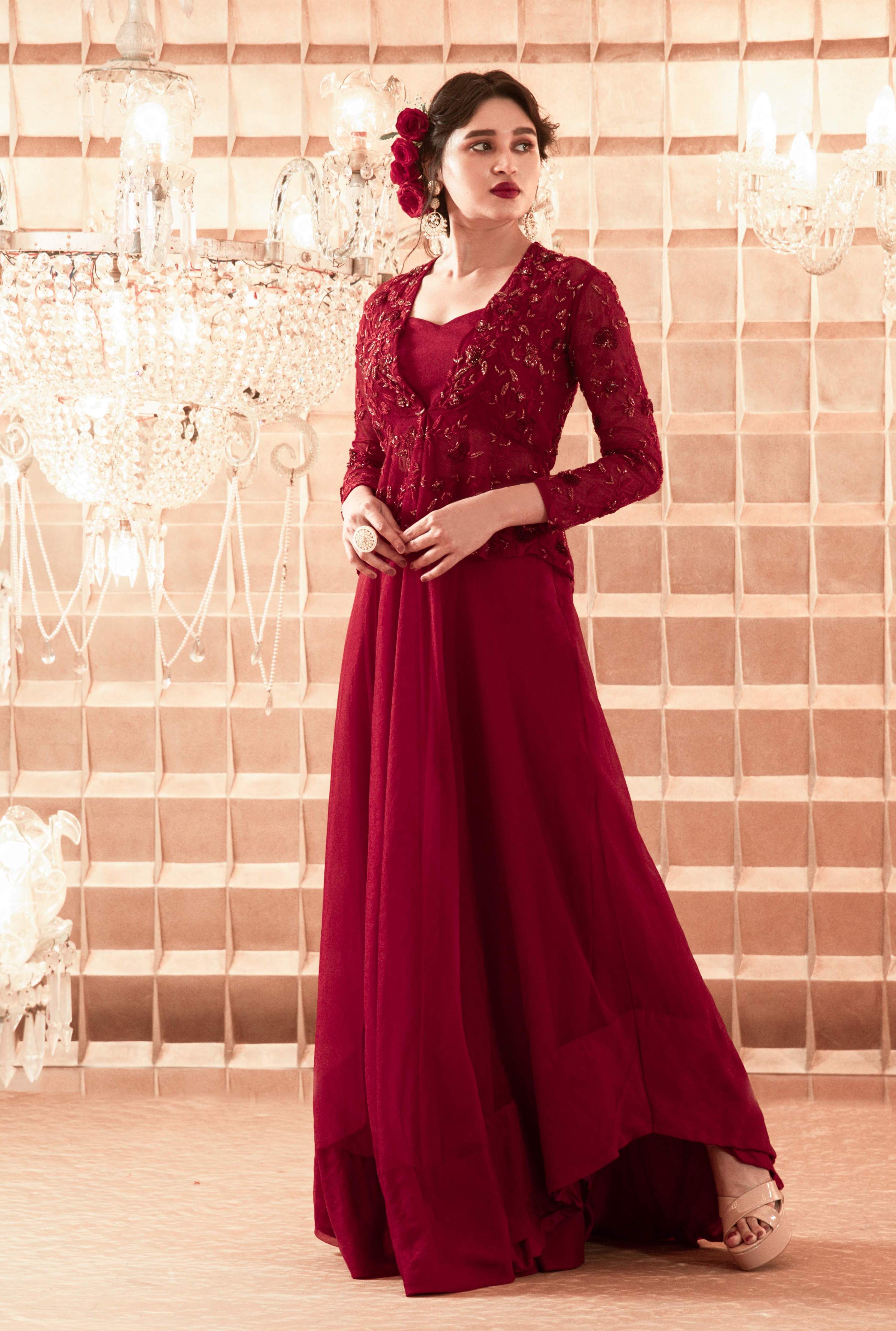 Aurora – organza lehenga, bisouNYC