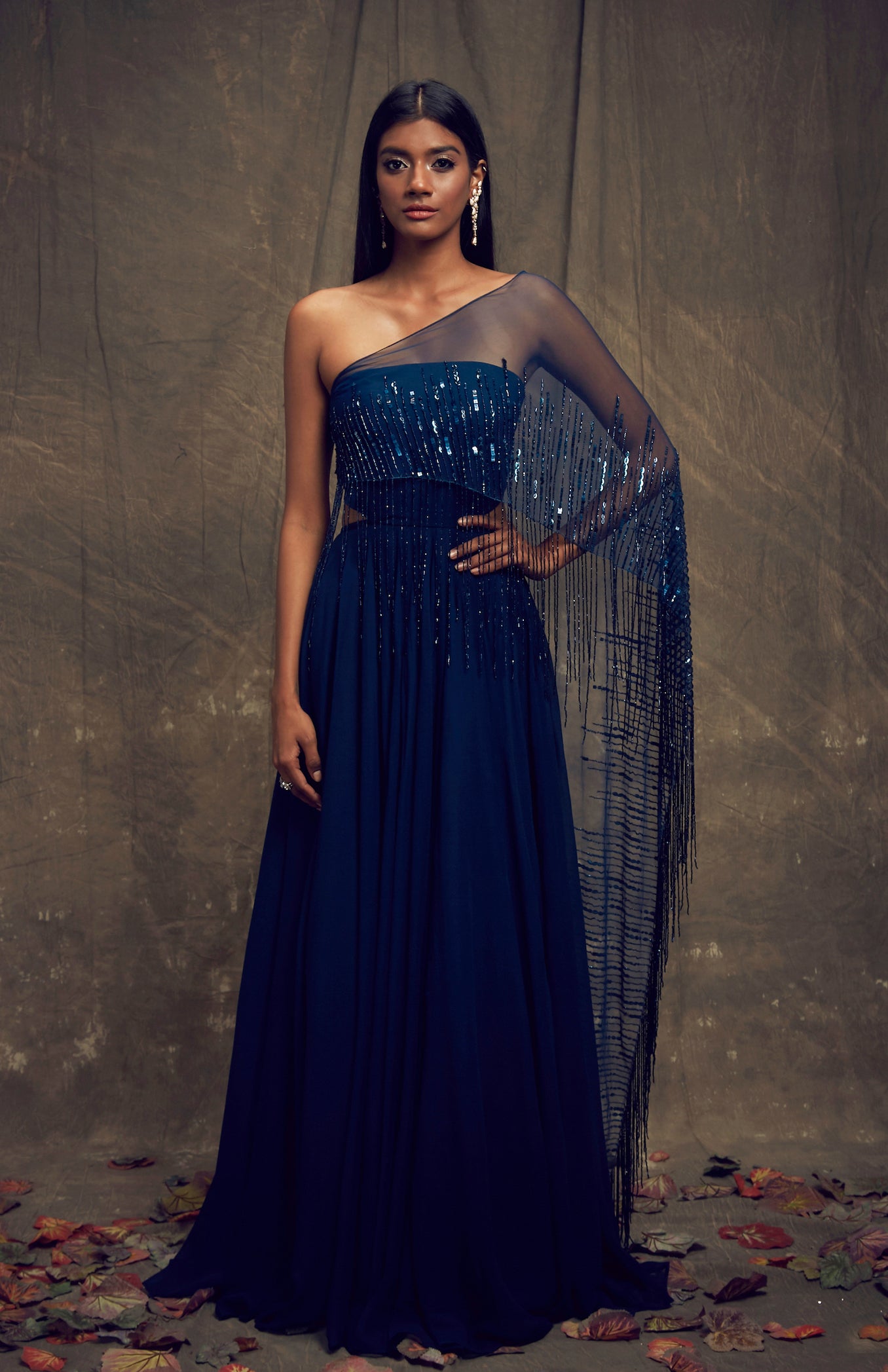Chaaya – teal net saree, bisouNYC