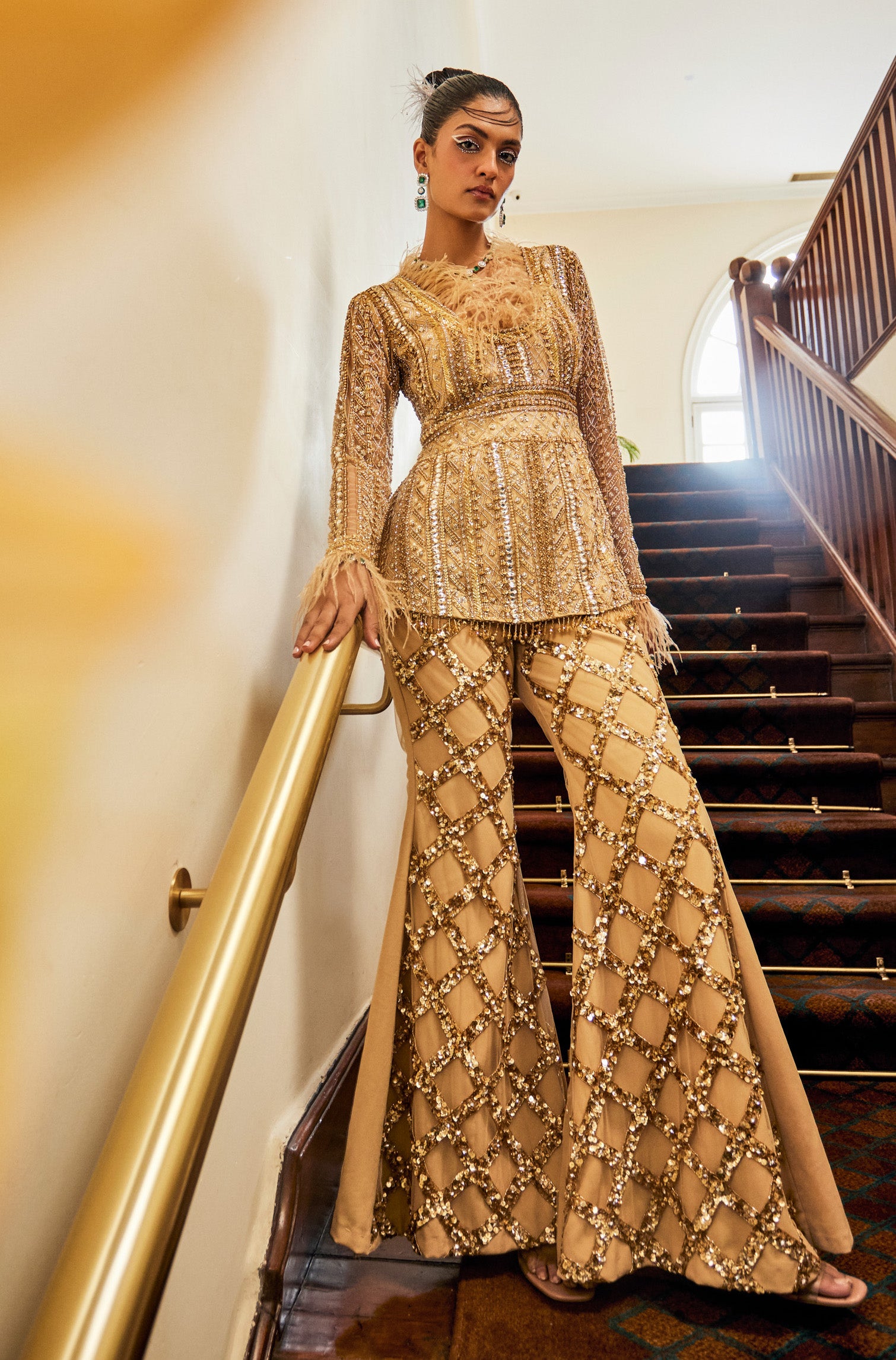 Charlotte – gold net suit, bisouNYC