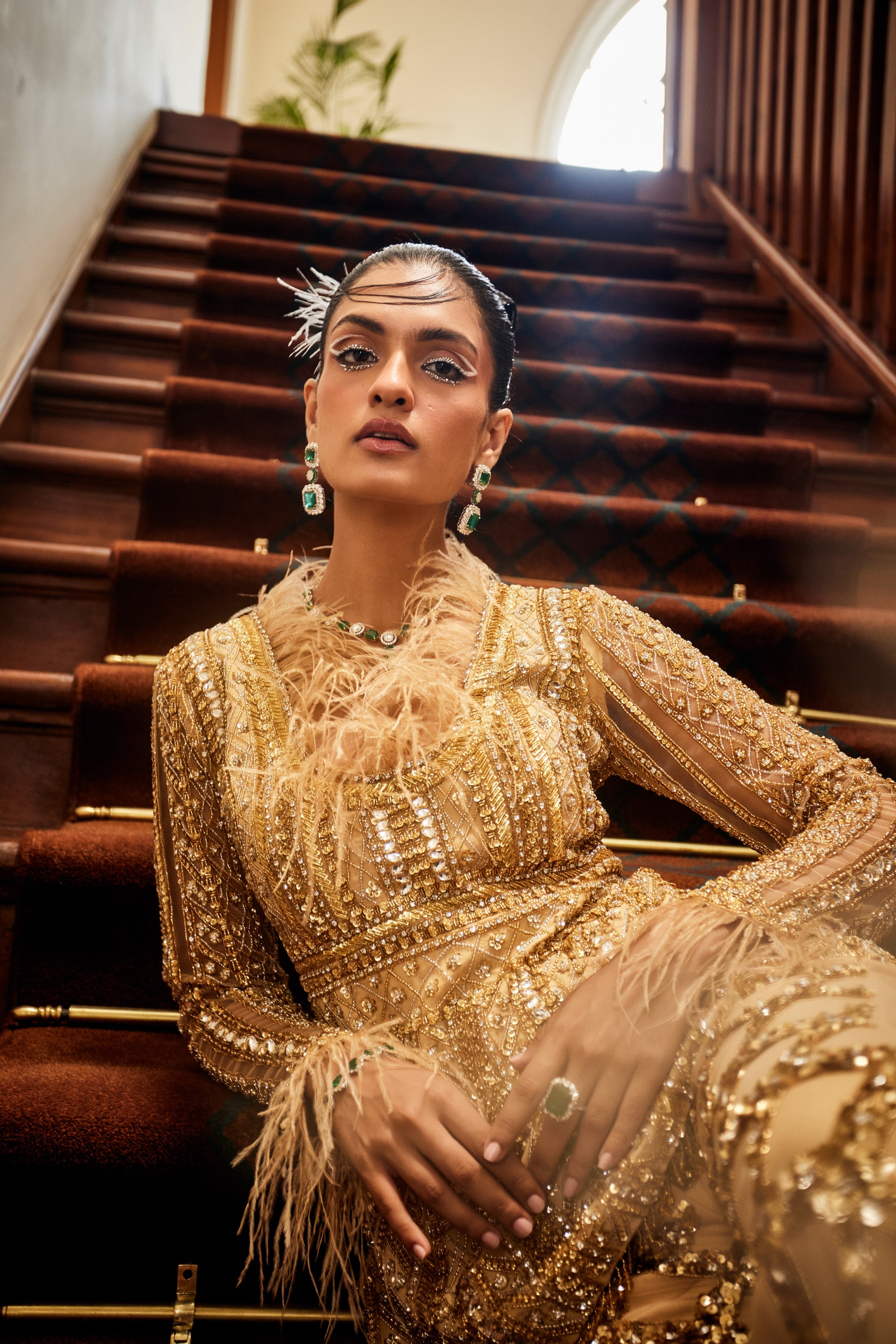 Charlotte – gold net suit, bisouNYC