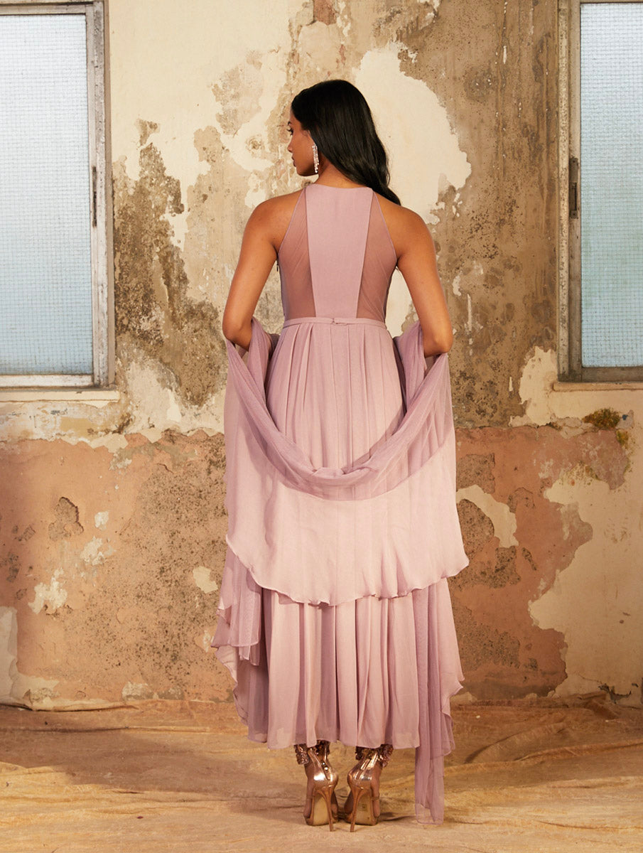 Chelsea – lilac georgette suit, bisouNYC