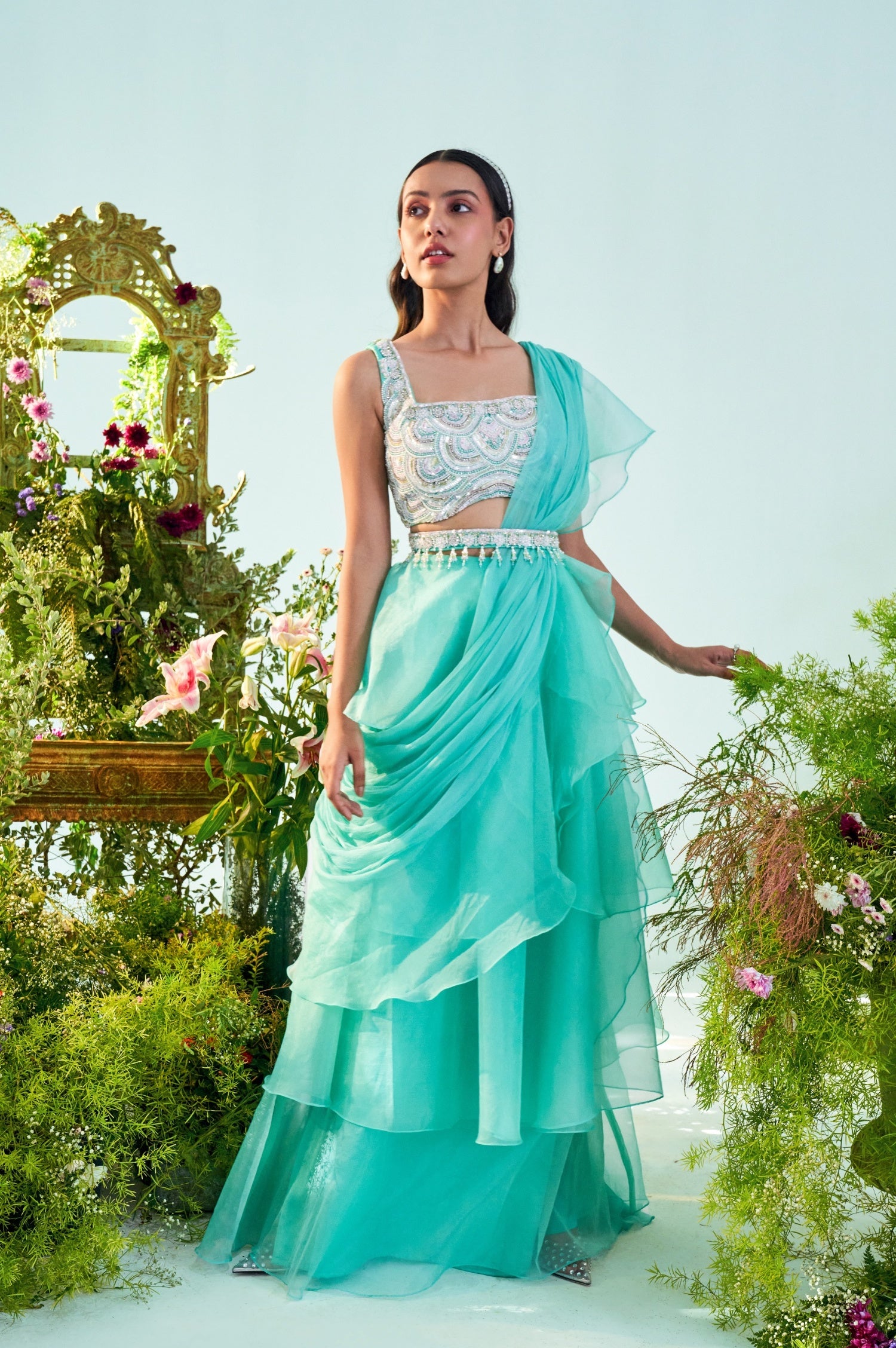 Chloe – organza saree, bisouNYC