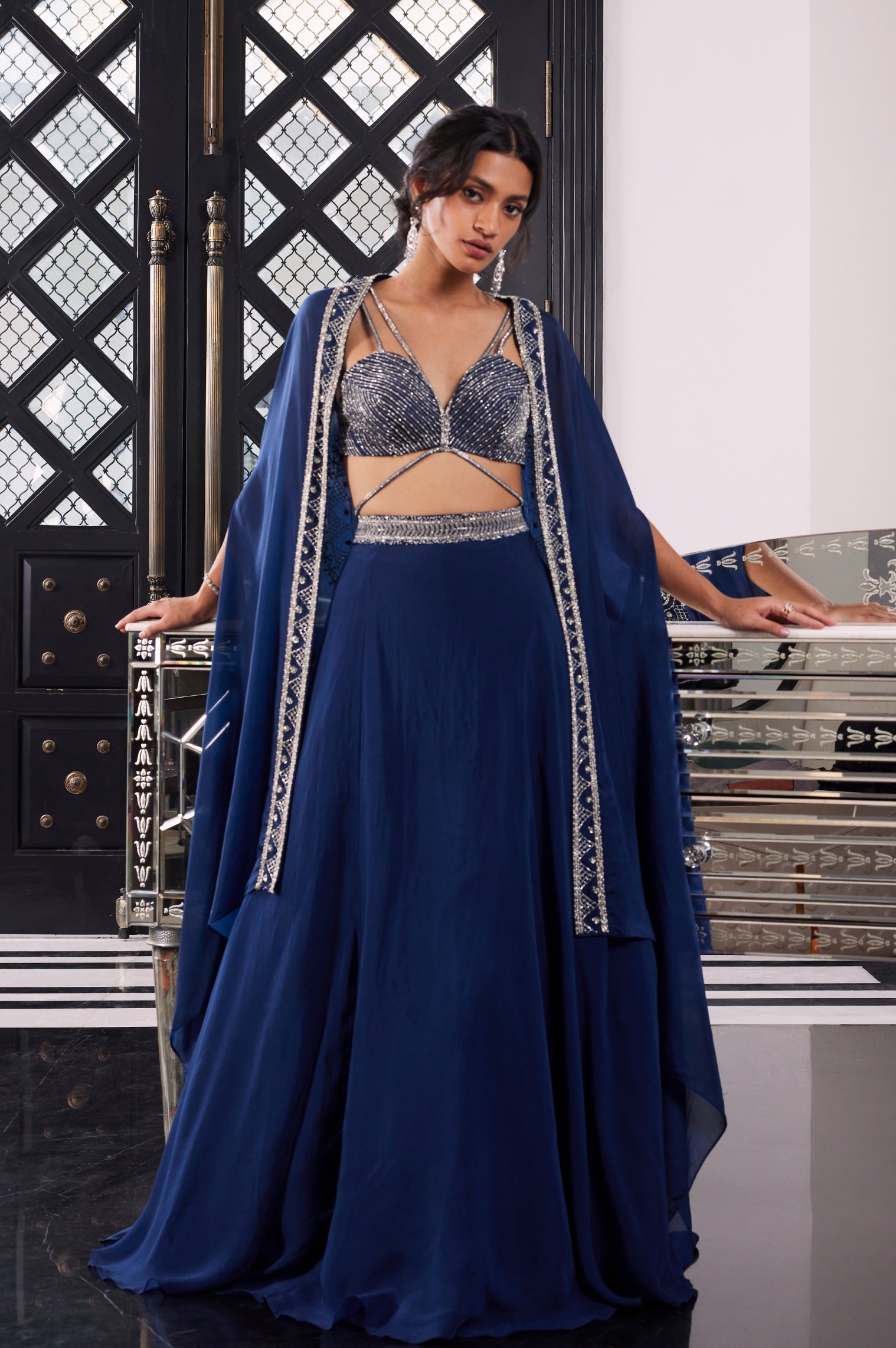 Erin – organza lehenga, bisouNYC