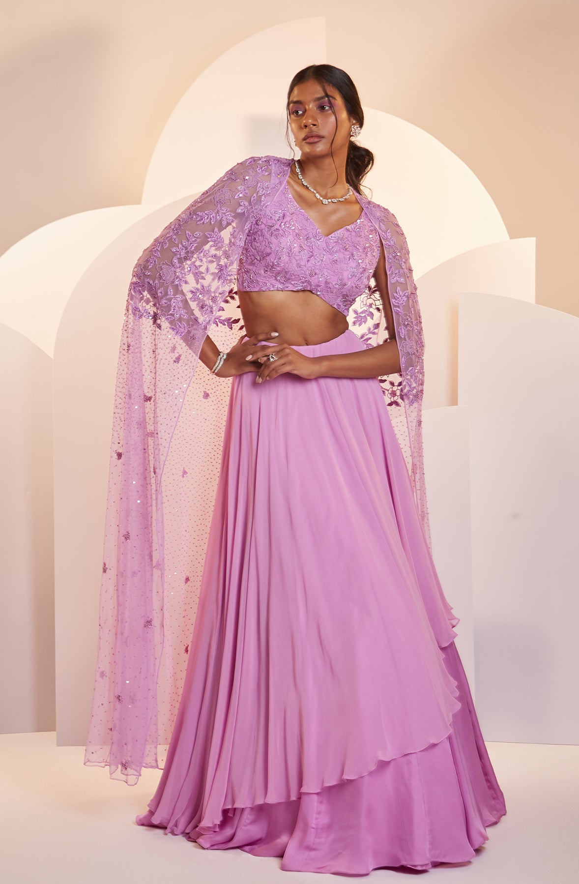 Eve – purple net lehenga, bisouNYC